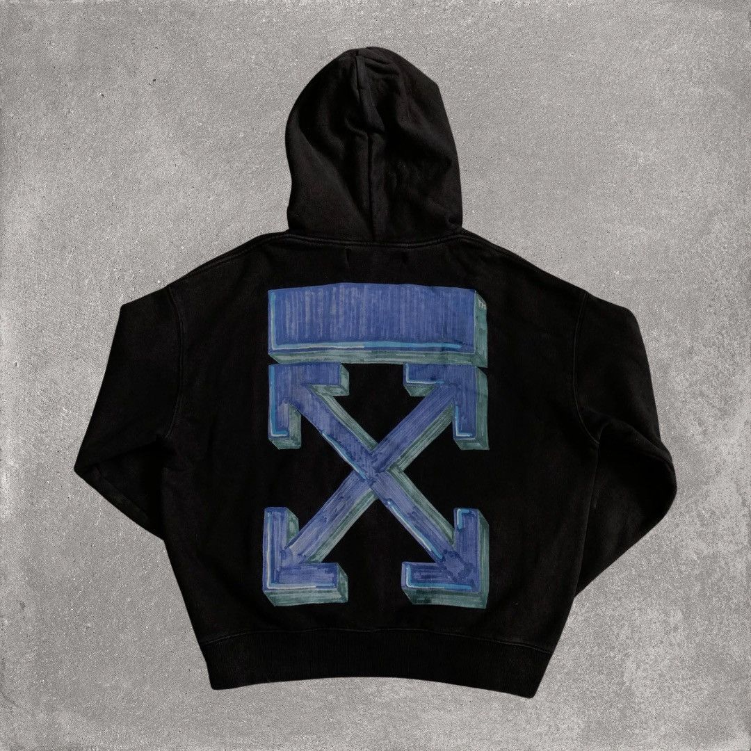 Off-White Off White Large Hoodie Marker Arrows Black Hoodie Virgil Size US L / EU 52-54 / 3 - 1 Thumbnail