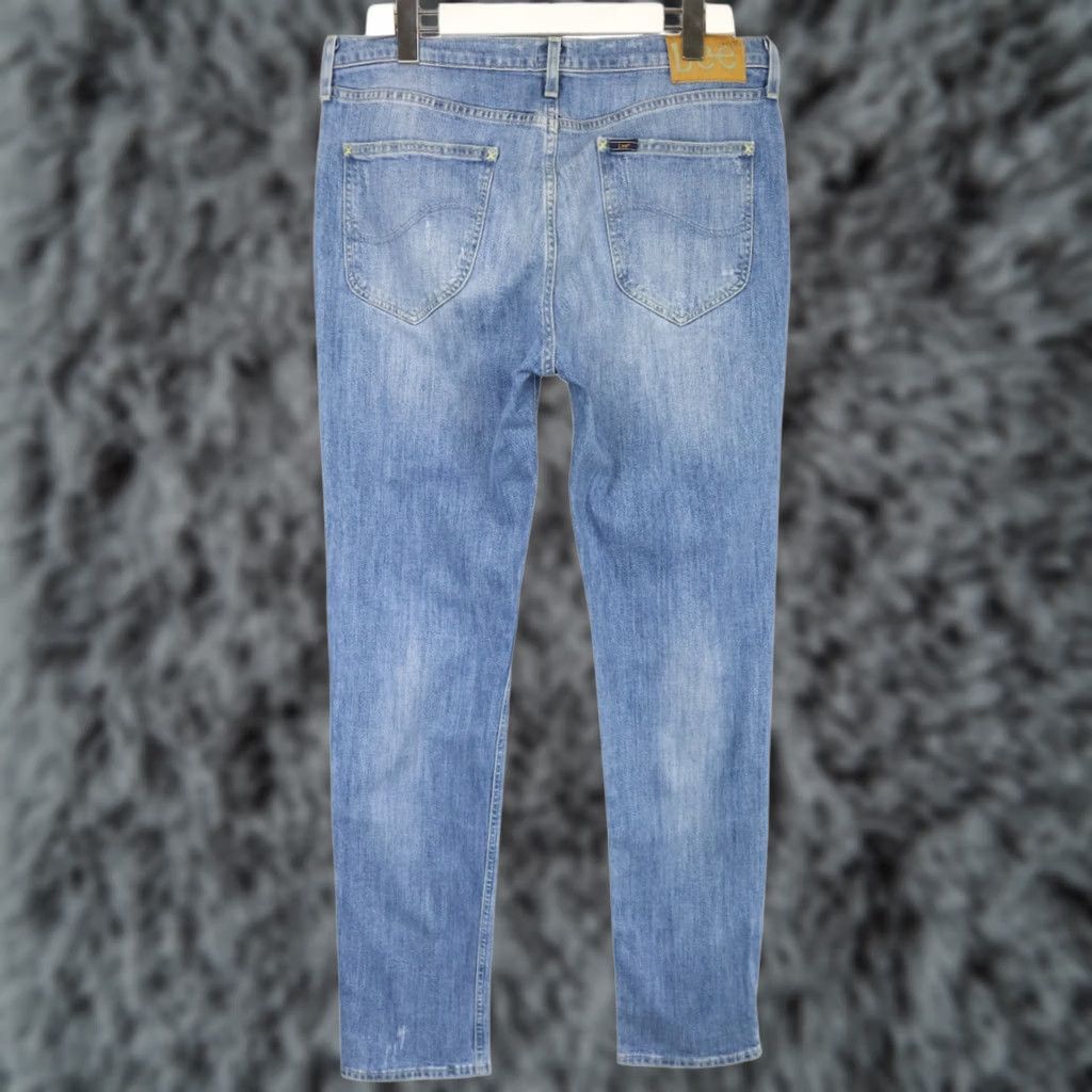 Lee LEE Arvin Jeans Slim Blue Men W33/L32 Distressed Whiskers Fade Effect Slim Fit Size US 33 - 1 Thumbnail