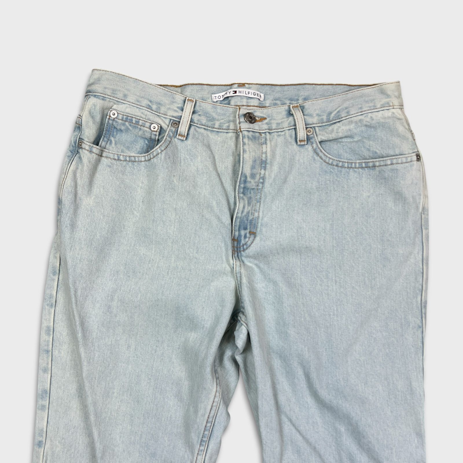 Tommy Hilfiger × Vintage Vintage Tommy Hilfiger Jeans 34x33 Straight Denim 90s Pants Size US 34 / EU 50 - 2 Thumbnail