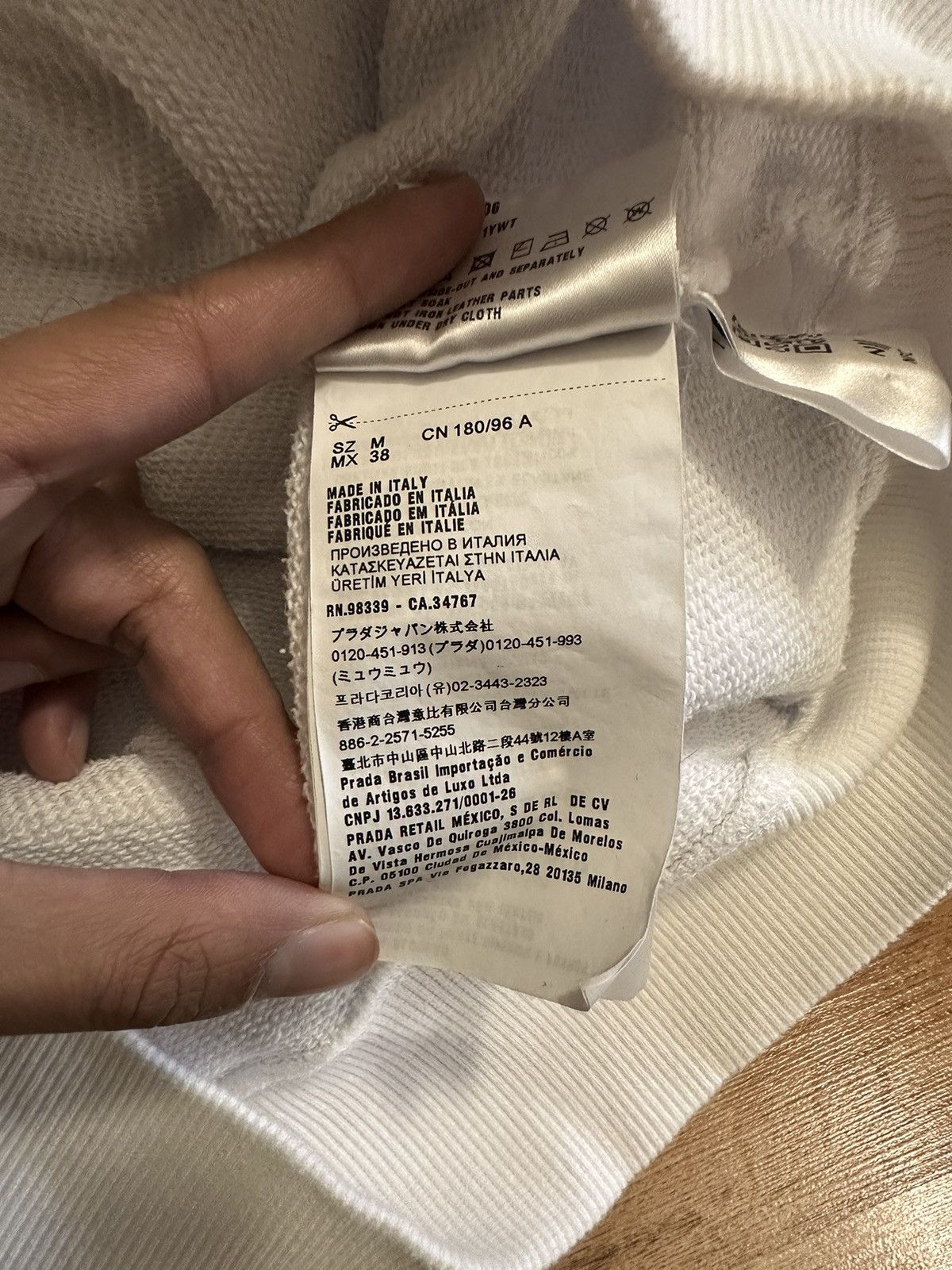 Prada PRADA RAF SIMONS WHITE HOODIE Size US M / EU 48-50 / 2 - 7 Thumbnail