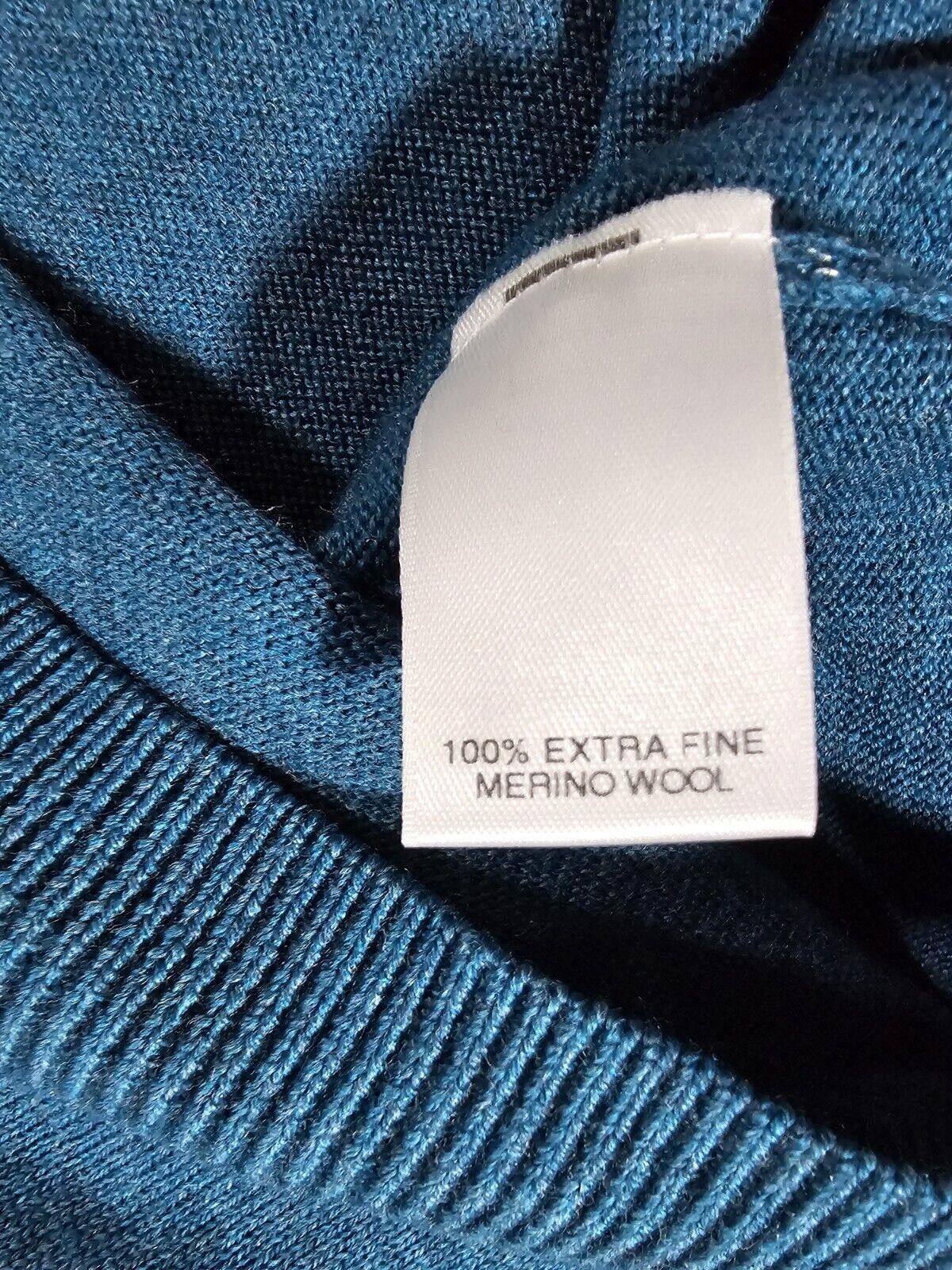 Turnbury Turnbury extra fine merino wool V neck knit sweater 3XT Blue Size US XXL / EU 58 / 5 - 9 Thumbnail