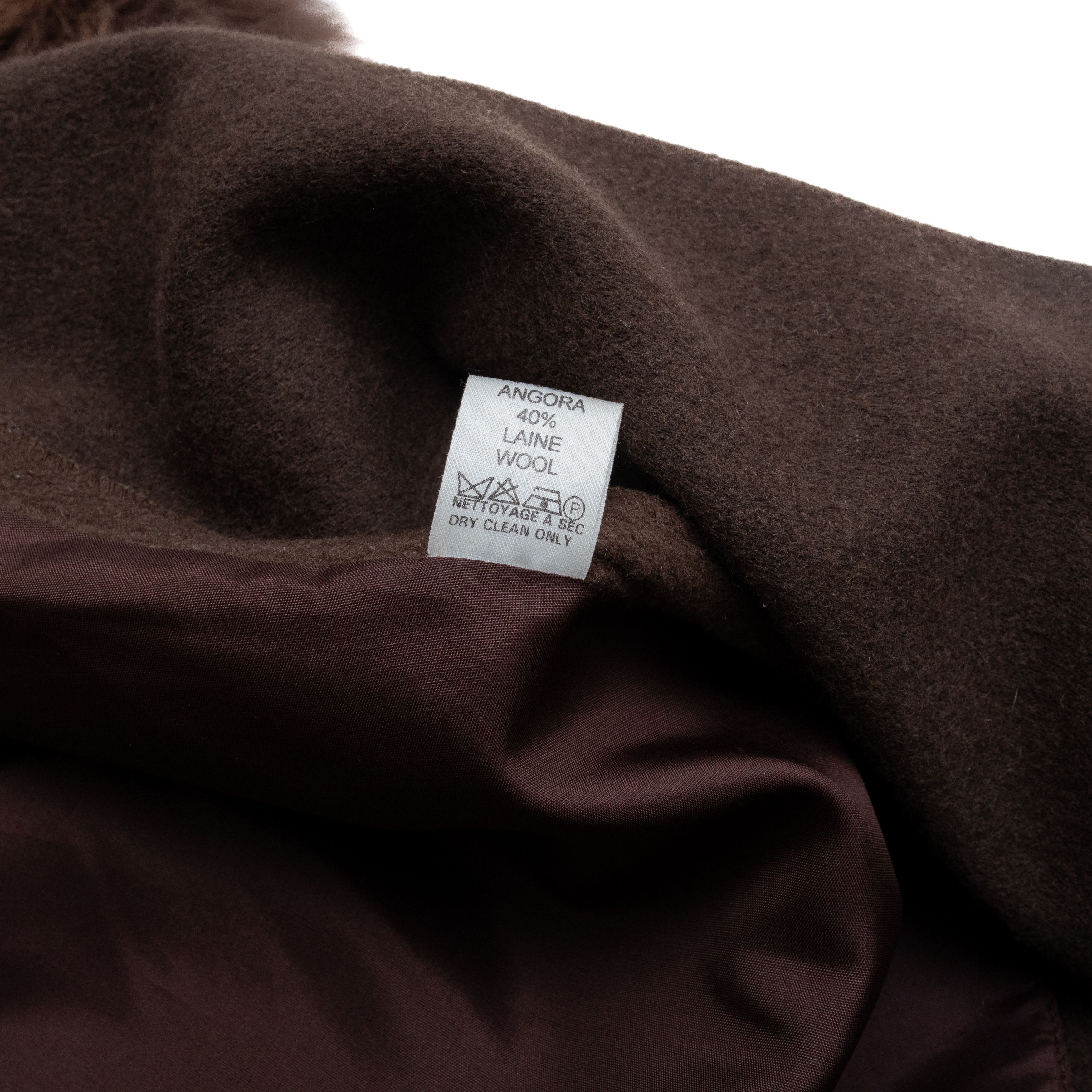 Other CRÉATION SPRUNG FRÈRES Angora Wool Blend Pincho w Fur Trim Size ONE SIZE - 12 Thumbnail
