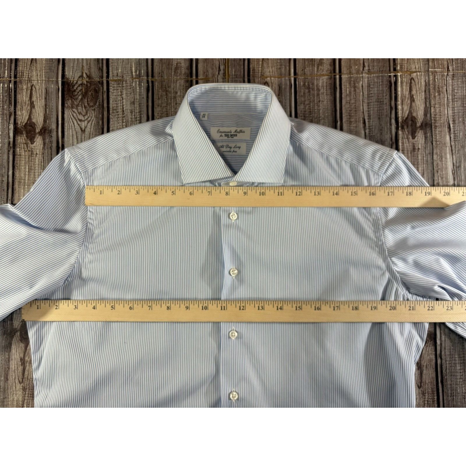 Todd Snyder Emanuele Maffeis x Todd Snyder Streiped Dress Shirt sz 16 co Size US M / EU 48-50 / 2 - 5 Thumbnail