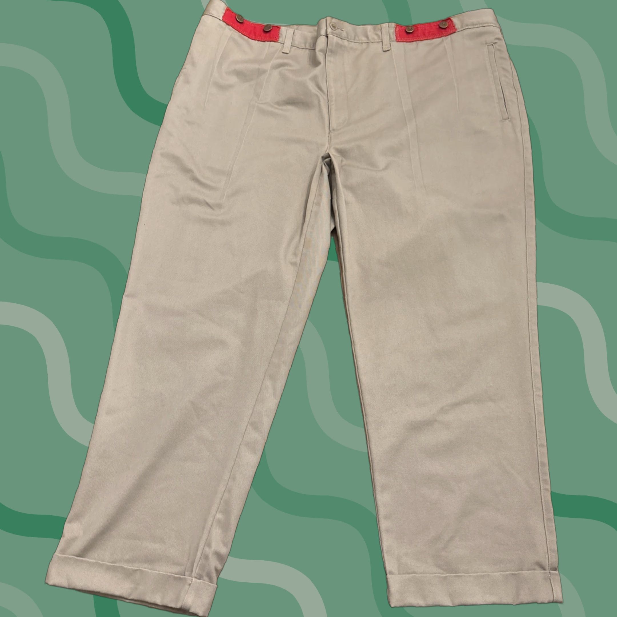 Vintage VINTAGE Cabela's Outfitters Wild Ass Khaki Suspender Pants Pants 42x30 Beige Men 42 30 EUC Size US 42 / EU 58 - 1 Thumbnail
