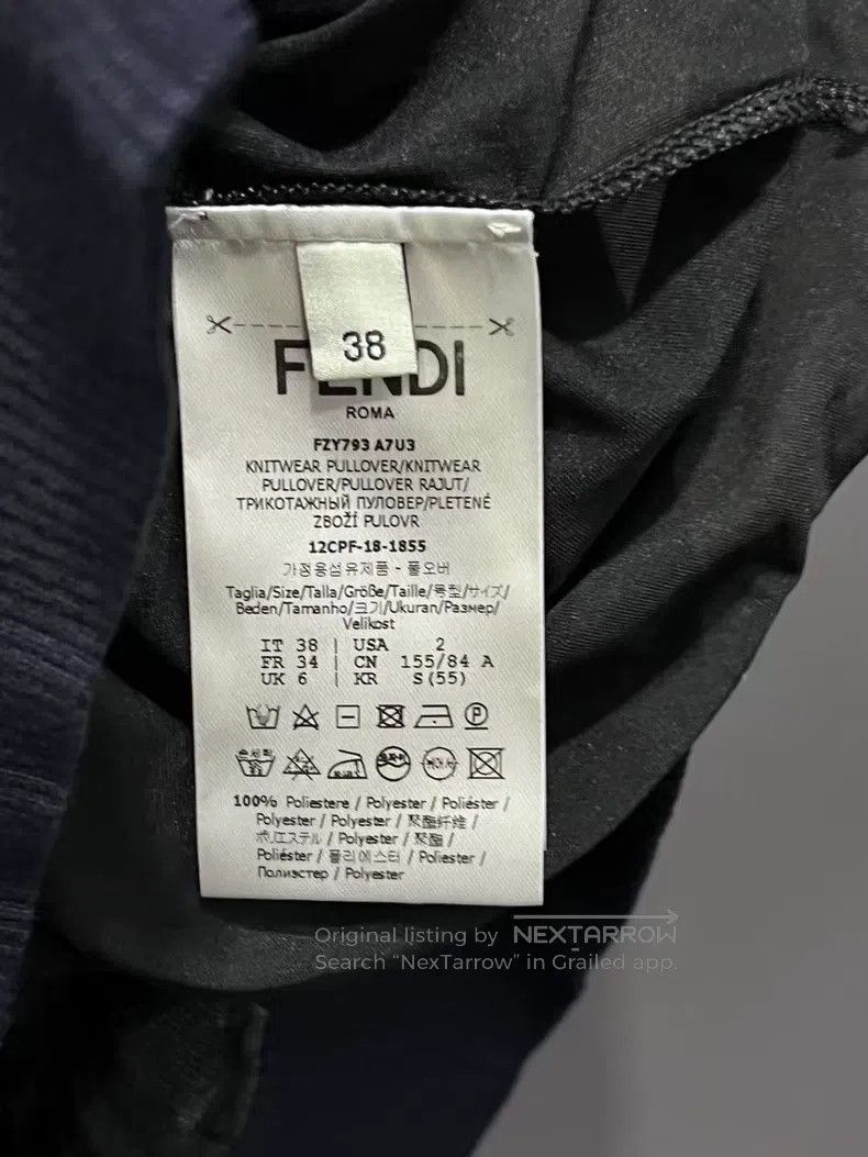 Fendi Fendi All-Over Printed Jacquard Short Sleeve Knit Top Size XS / US 0-2 / IT 36-38 - 5 Thumbnail