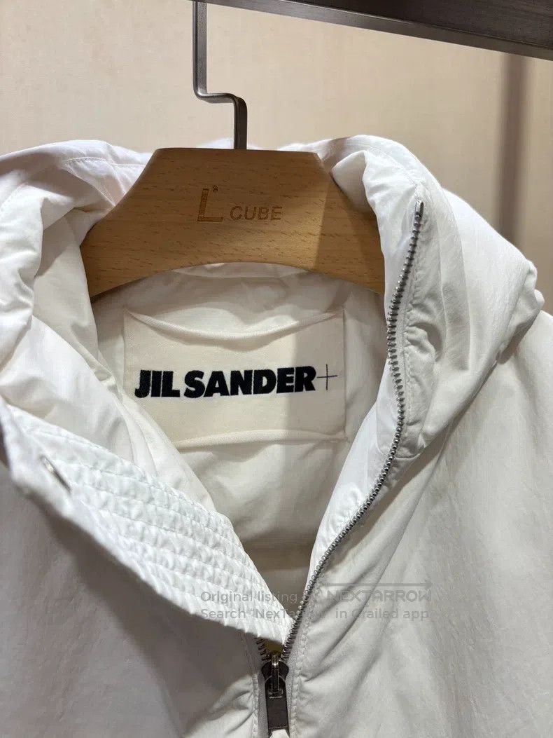 Jil Sander Jil Sander White hooded down jacket Size S / US 4 / IT 40 - 3 Thumbnail