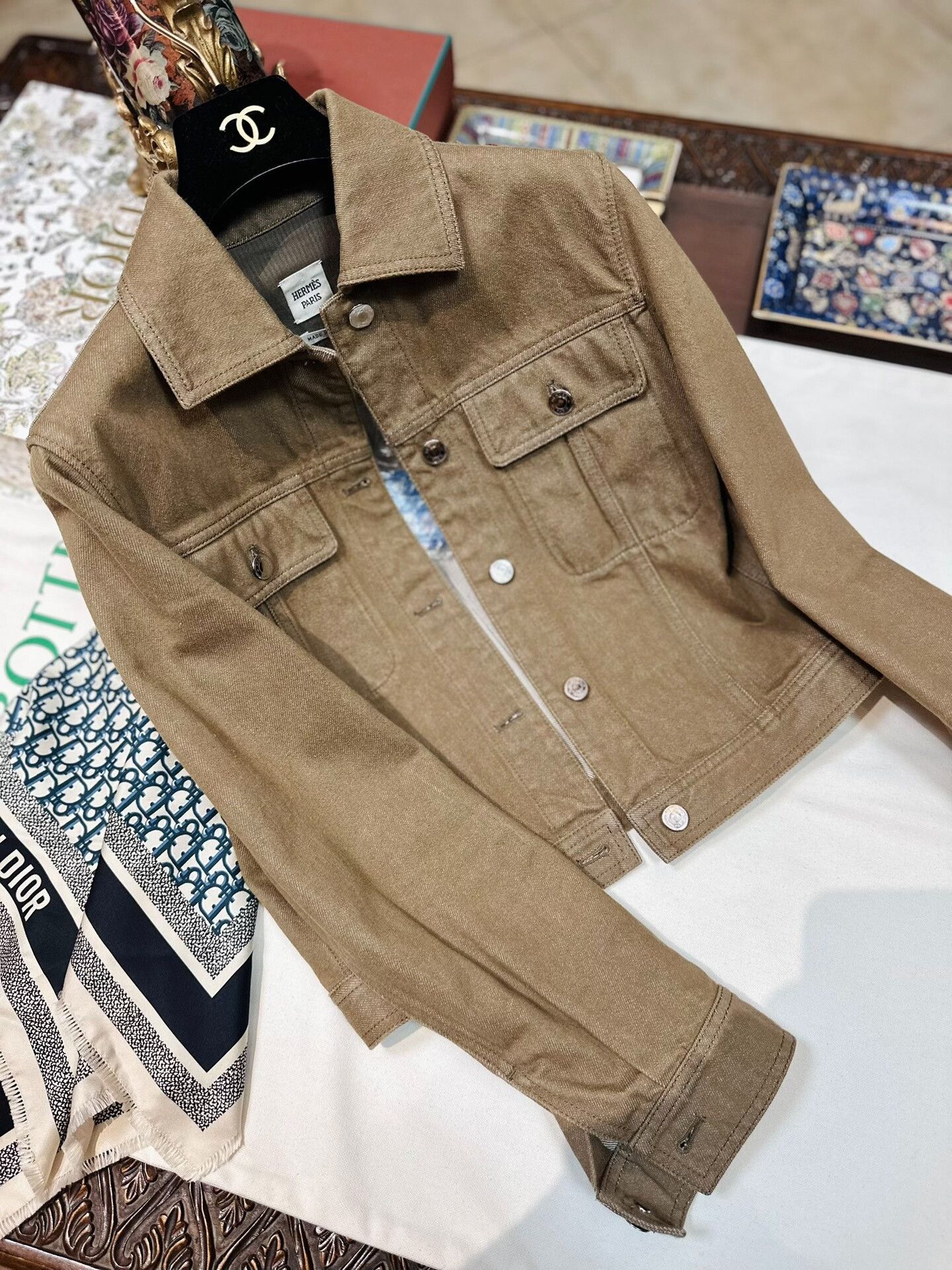 Hermes hermes vintage denim jacket for autumn winter Size US M / EU 48-50 / 2 - 3 Thumbnail
