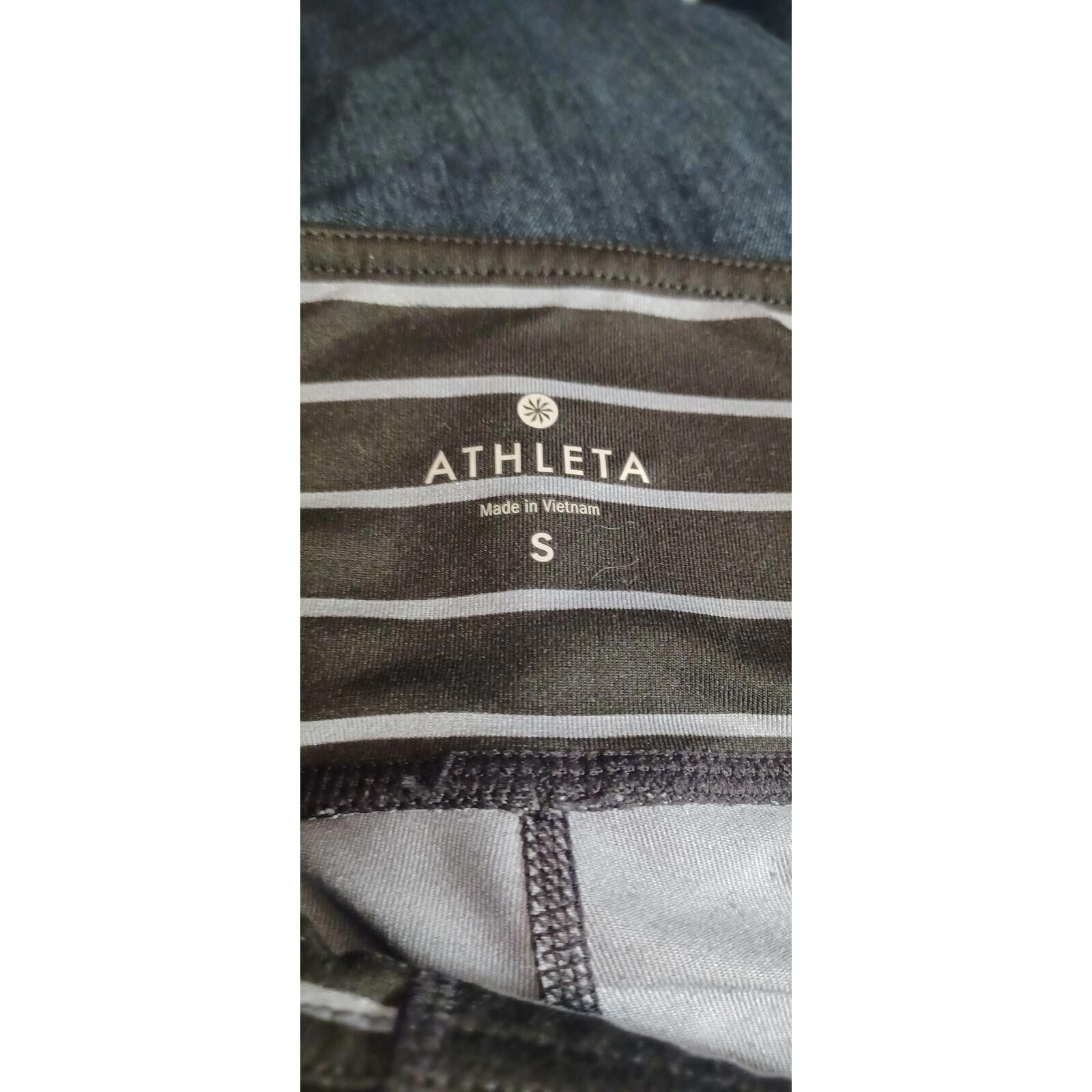 Designer Athleta Striped Cropped Leggings Black White Size Small Size 28" / US 6 / IT 42 - 5 Thumbnail