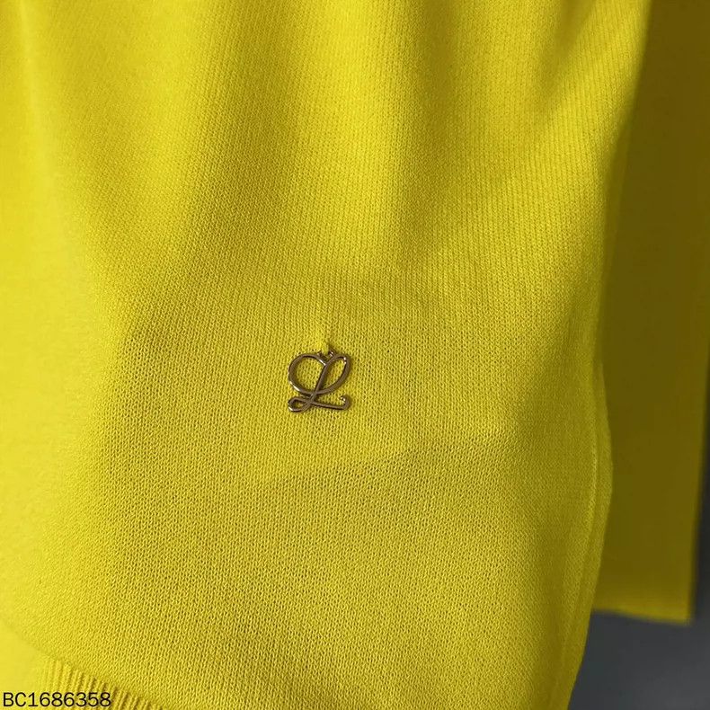 Loewe LOEWE Khaki yellow logo sweater Size L / US 10 / IT 46 - 4 Thumbnail