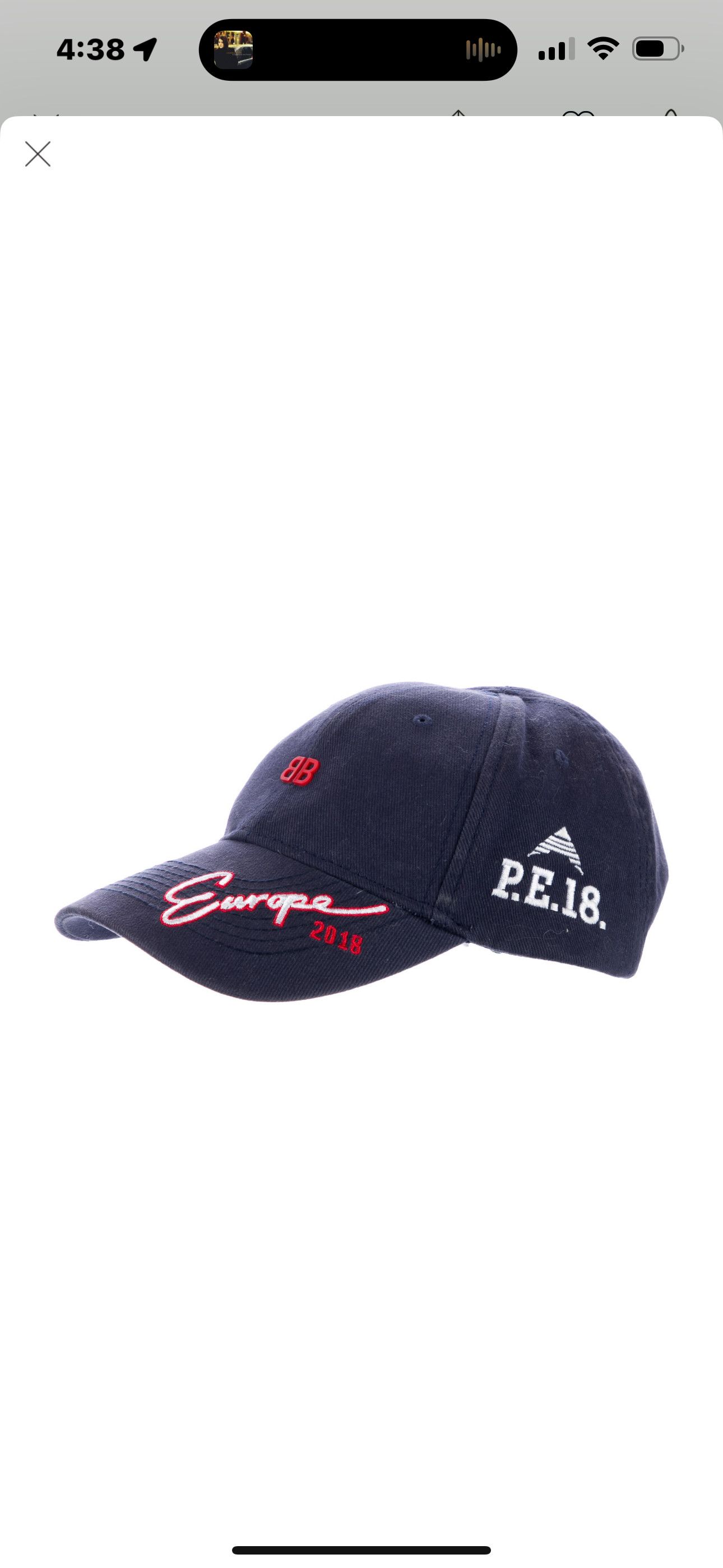 Balenciaga Navy Balenciaga Baseball Hat Size ONE SIZE - 6 Thumbnail