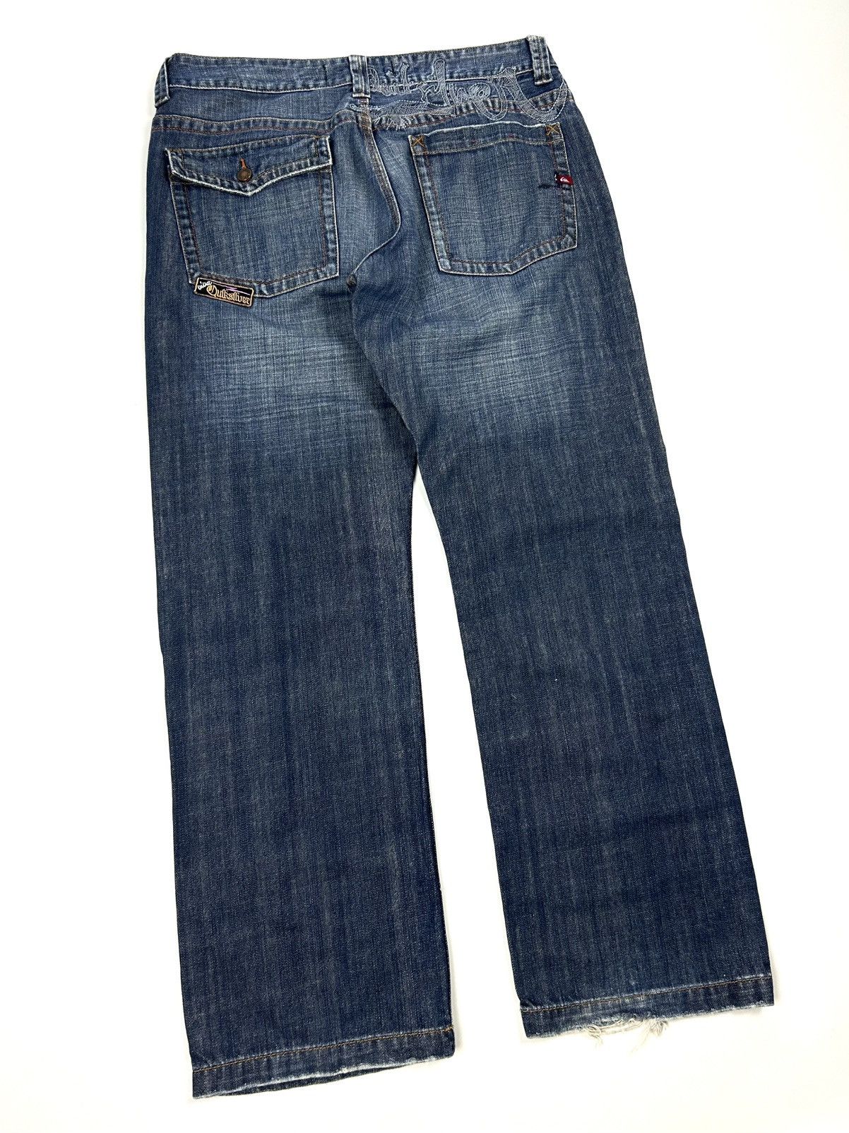 Quiksilver Vintage 90’s Quiksilver Blue Jeans Embroidered Big Logo Y2K Size US 36 / EU 52 - 4 Thumbnail