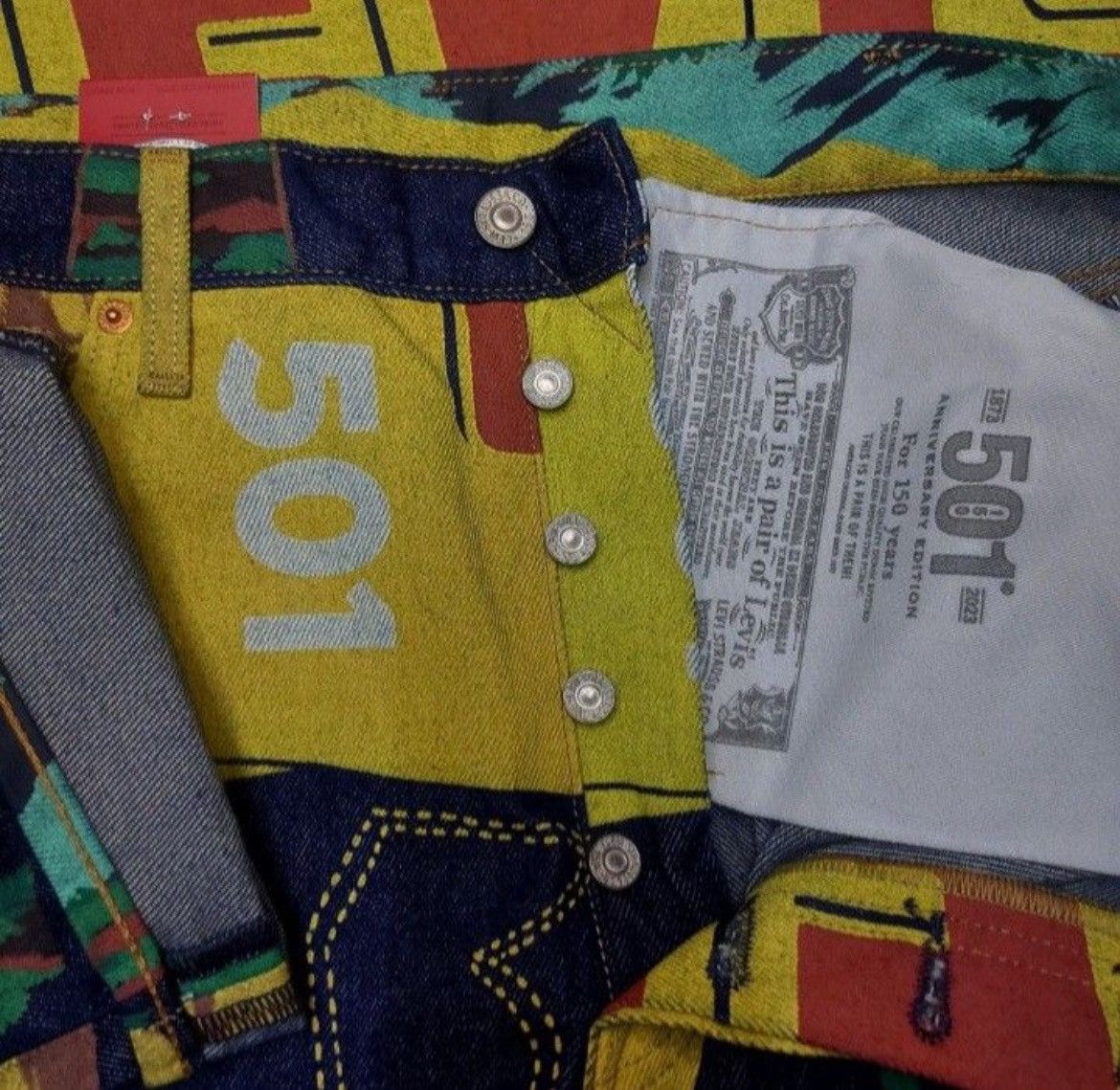 Levi's rare levis all overprint Banner 150th anniversary Size US 34 / EU 50 - 6 Thumbnail