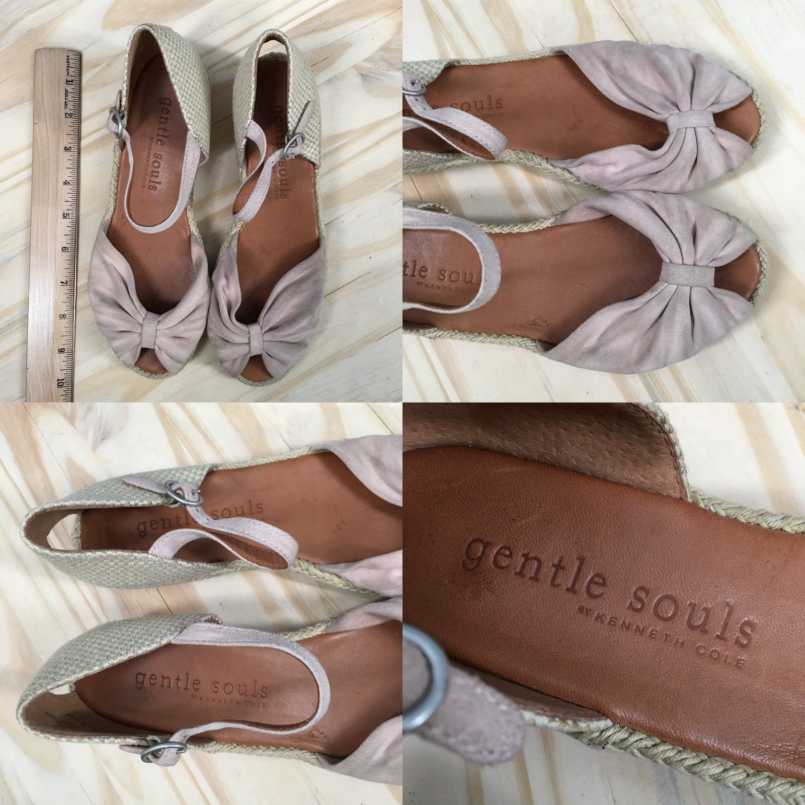Vintage Gentle Souls by Kenneth Cole Sandals Womens Lucille Espadrille Pink Leather Size US 6 / IT 36 - 8 Thumbnail
