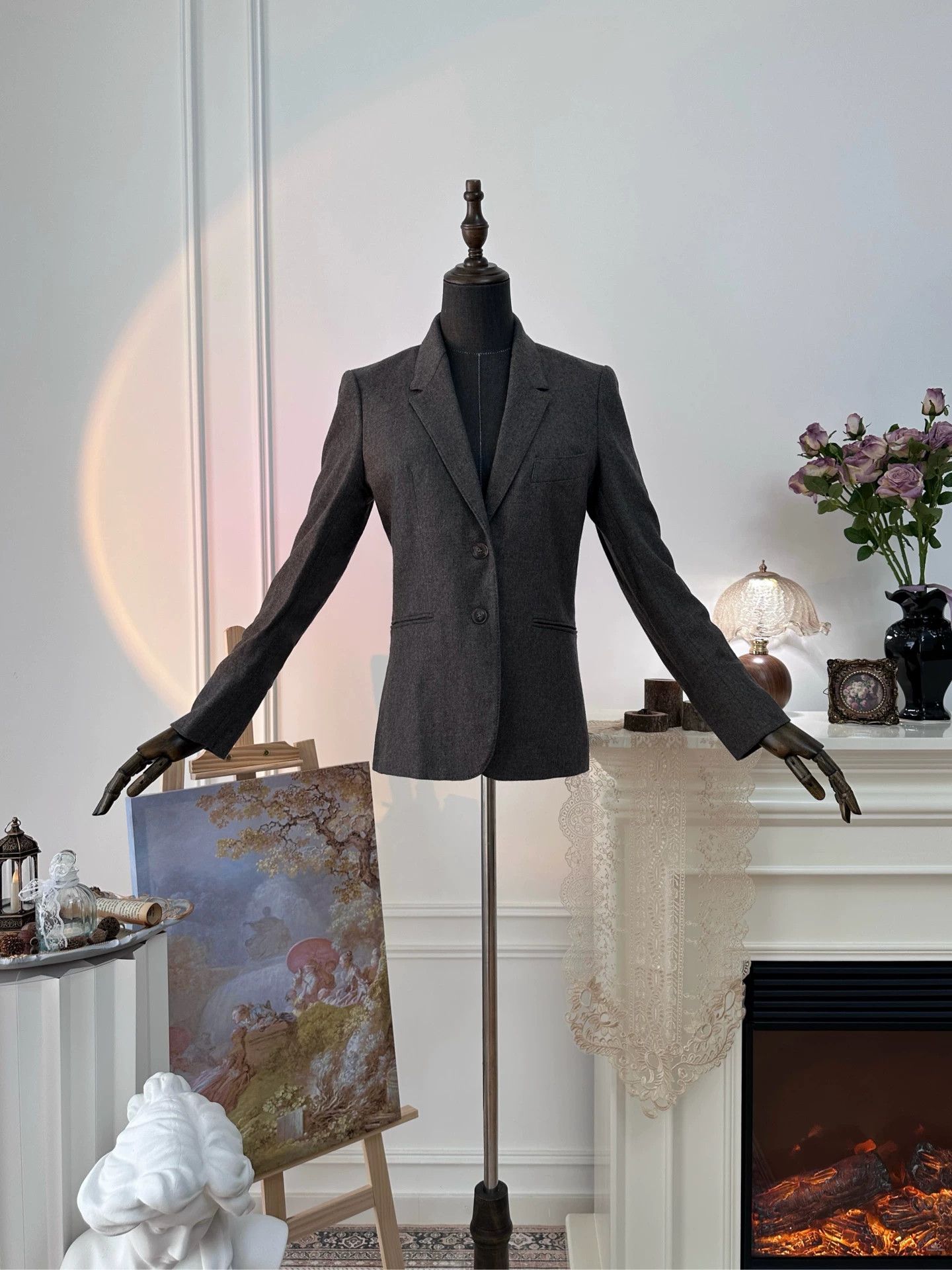 Hermes HERMES JPG Gaultier cashmere blazer women's gray34 Size XS / US 0-2 / IT 36-38 - 4 Thumbnail