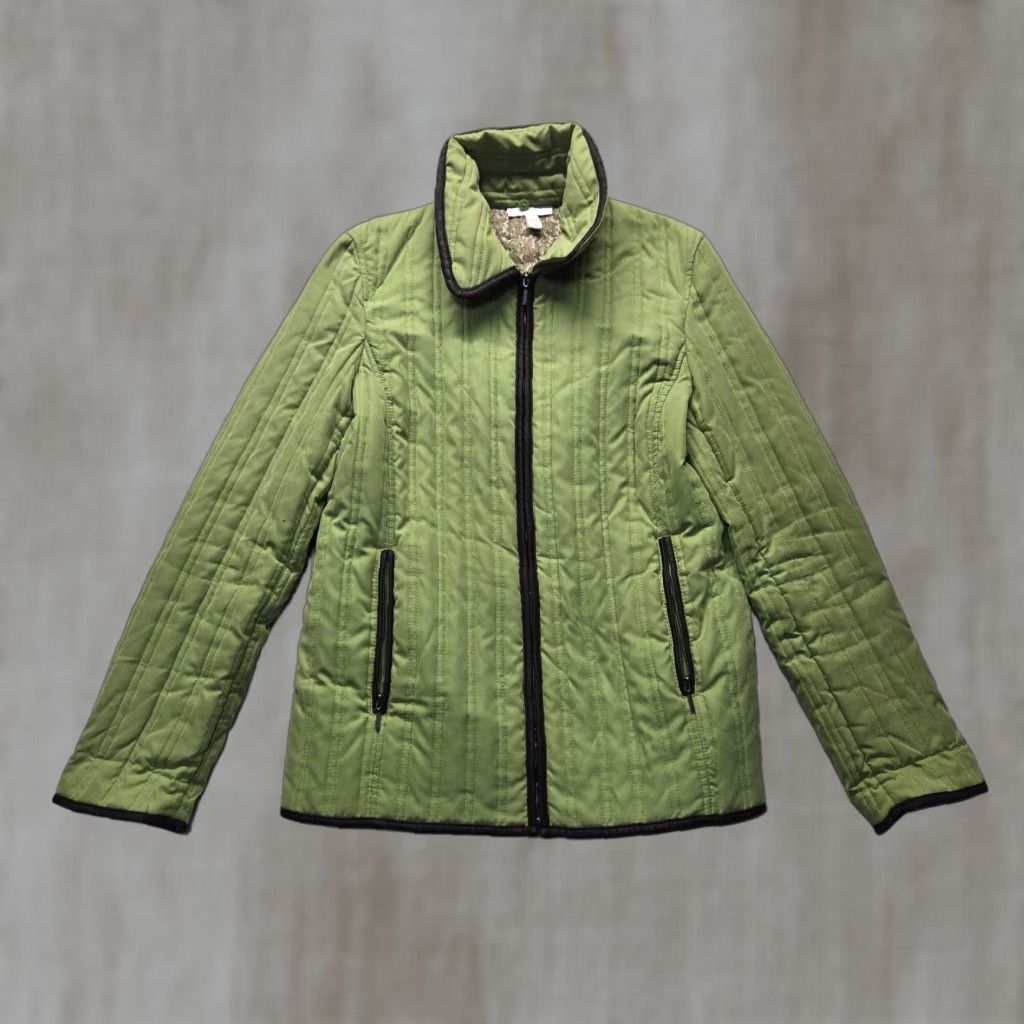 Charter Club Charter Club Solid Green Jacket Coat Full Zip Up Long Sleeve Pockets Women's S Small Size S / US 4 / IT 40 - 1 Thumbnail