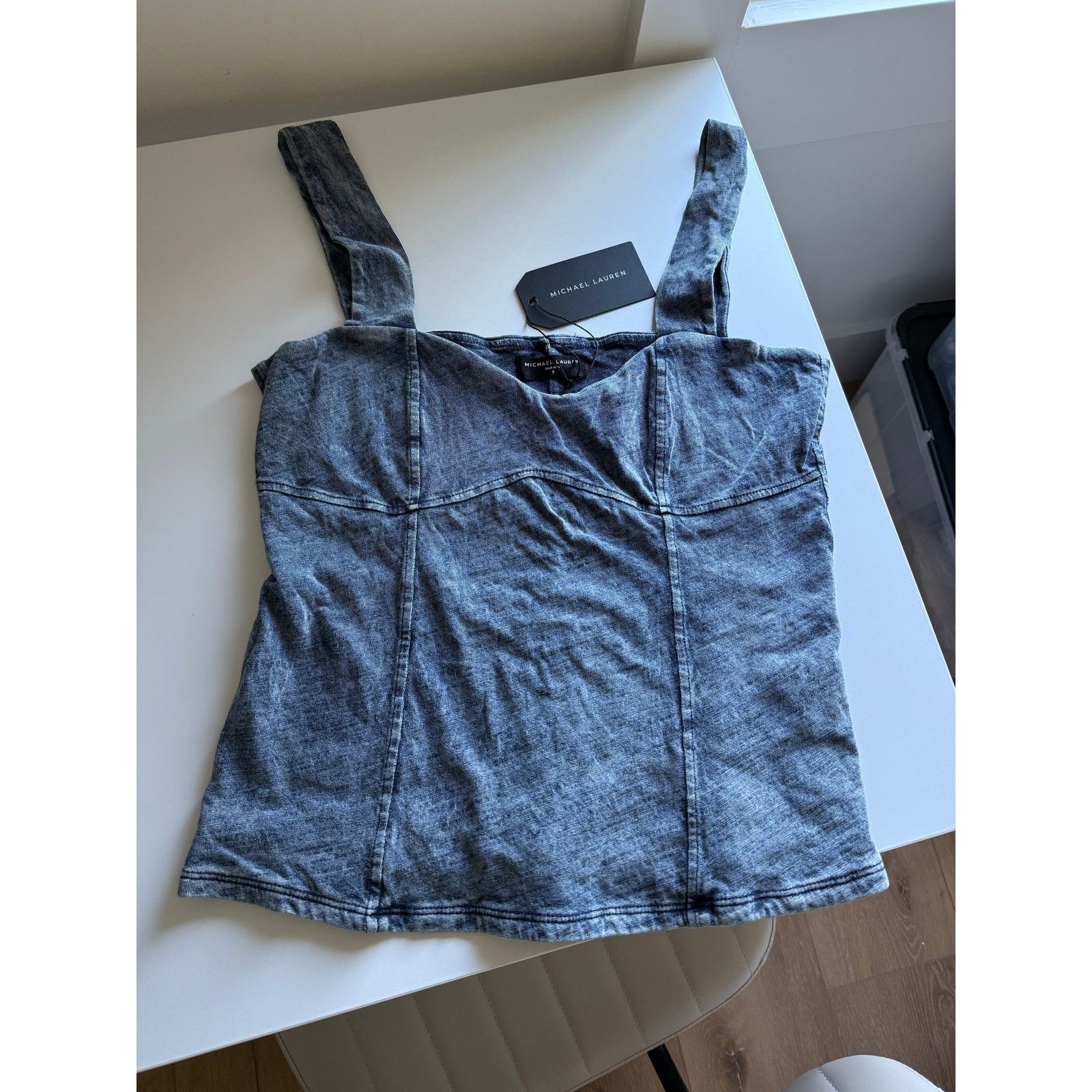 REVOLVE $118 New Michael Lauren Denim Look Corset Tank - Small Size S / US 4 / IT 40 - 3 Thumbnail