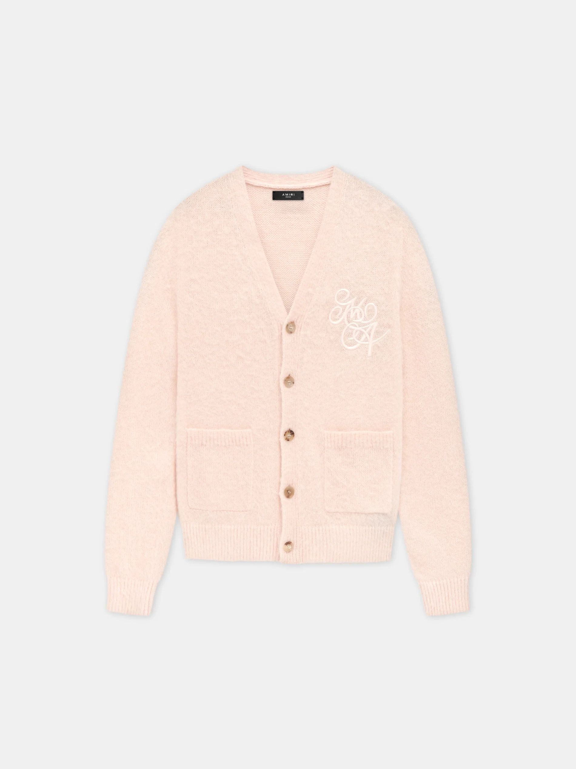 Amiri o1orln1025 MA Swirl Cardigan in Light Pink Size US S / EU 44-46 / 1 - 1 Thumbnail