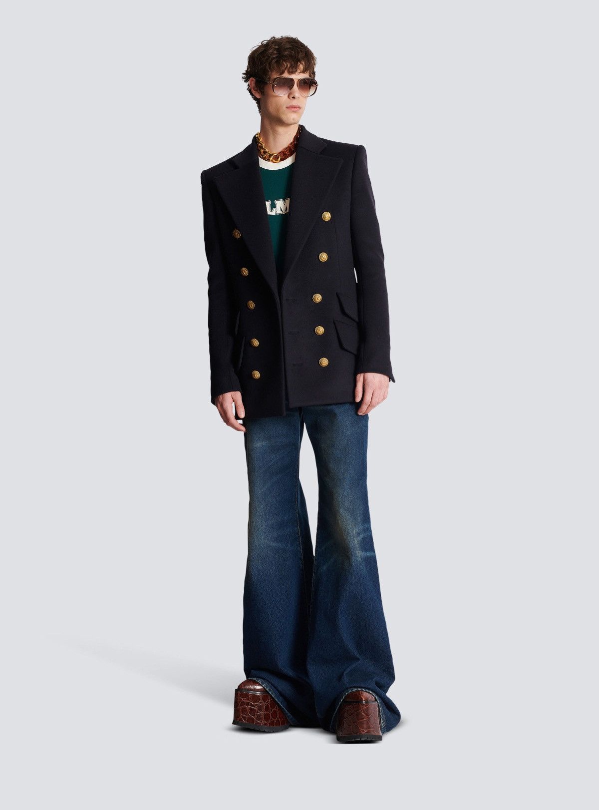Balmain Blazer double breasted with gold lion buttons Size 36S - 2 Thumbnail