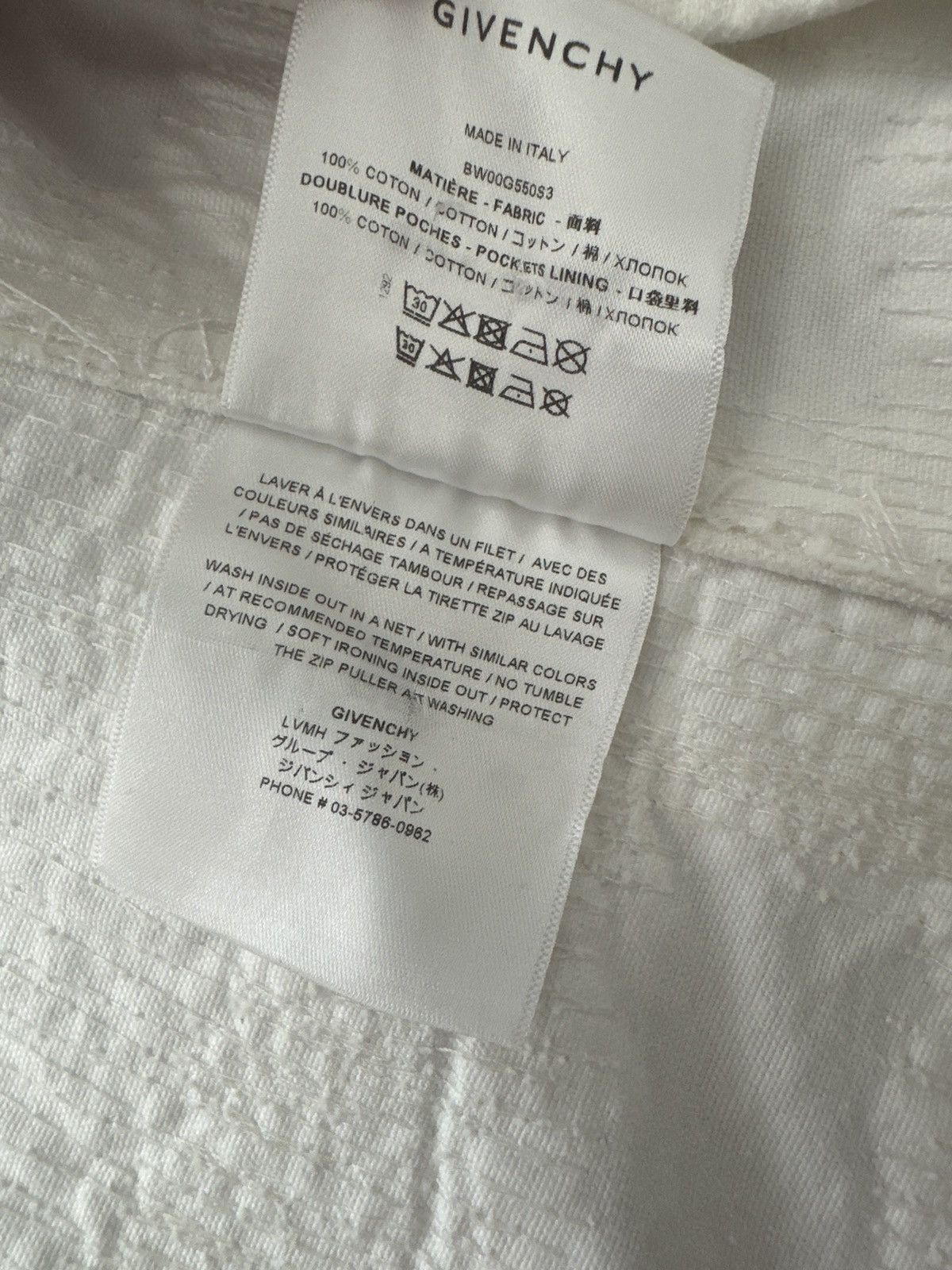 Givenchy Givenchy X Josh Smith white denim jacket Size US L / EU 52-54 / 3 - 8 Thumbnail