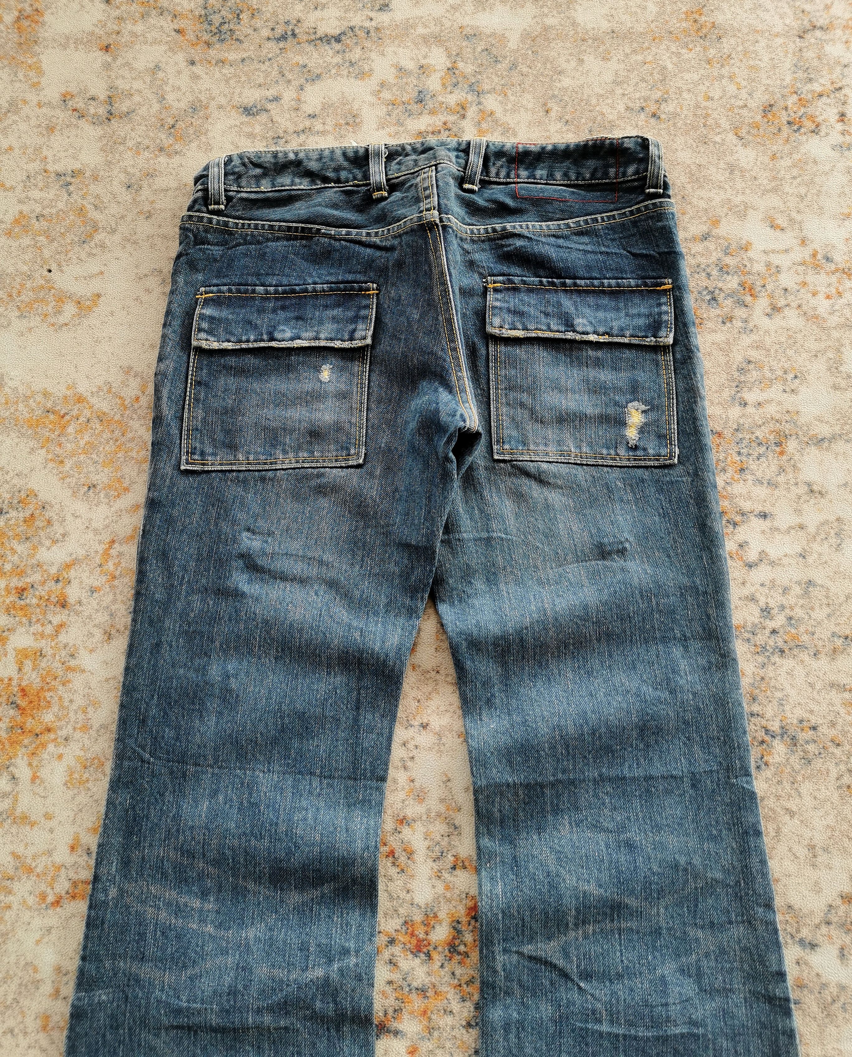 Tornado Mart Avantgarde distressed flared denim jeans SIZE 30'x32' Size US 30 / EU 46 - 4 Thumbnail