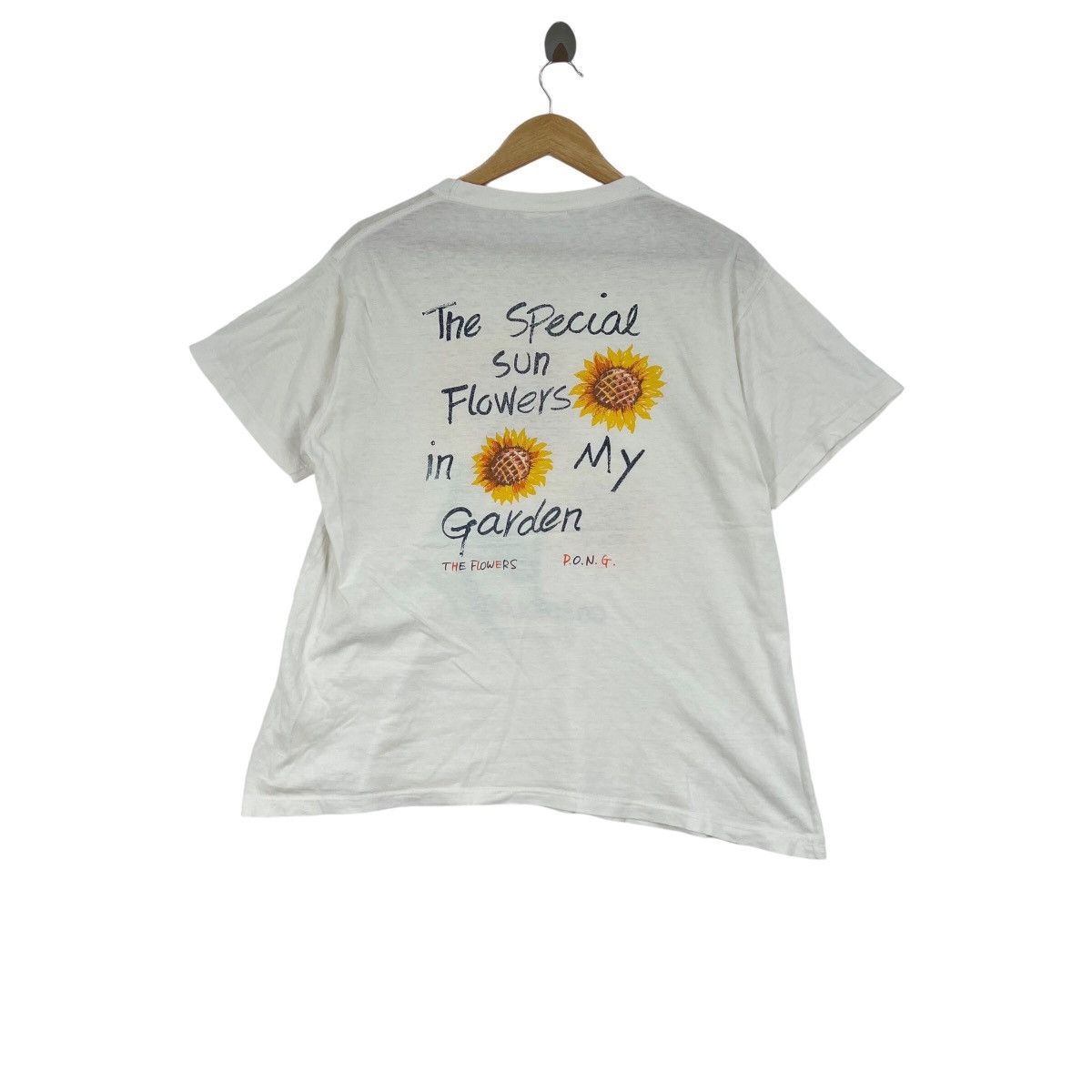 Sunflower Vintage 90s Art Cosmology SUNFLOWER Garden T-Shirt Size US M / EU 48-50 / 2 - 3 Thumbnail