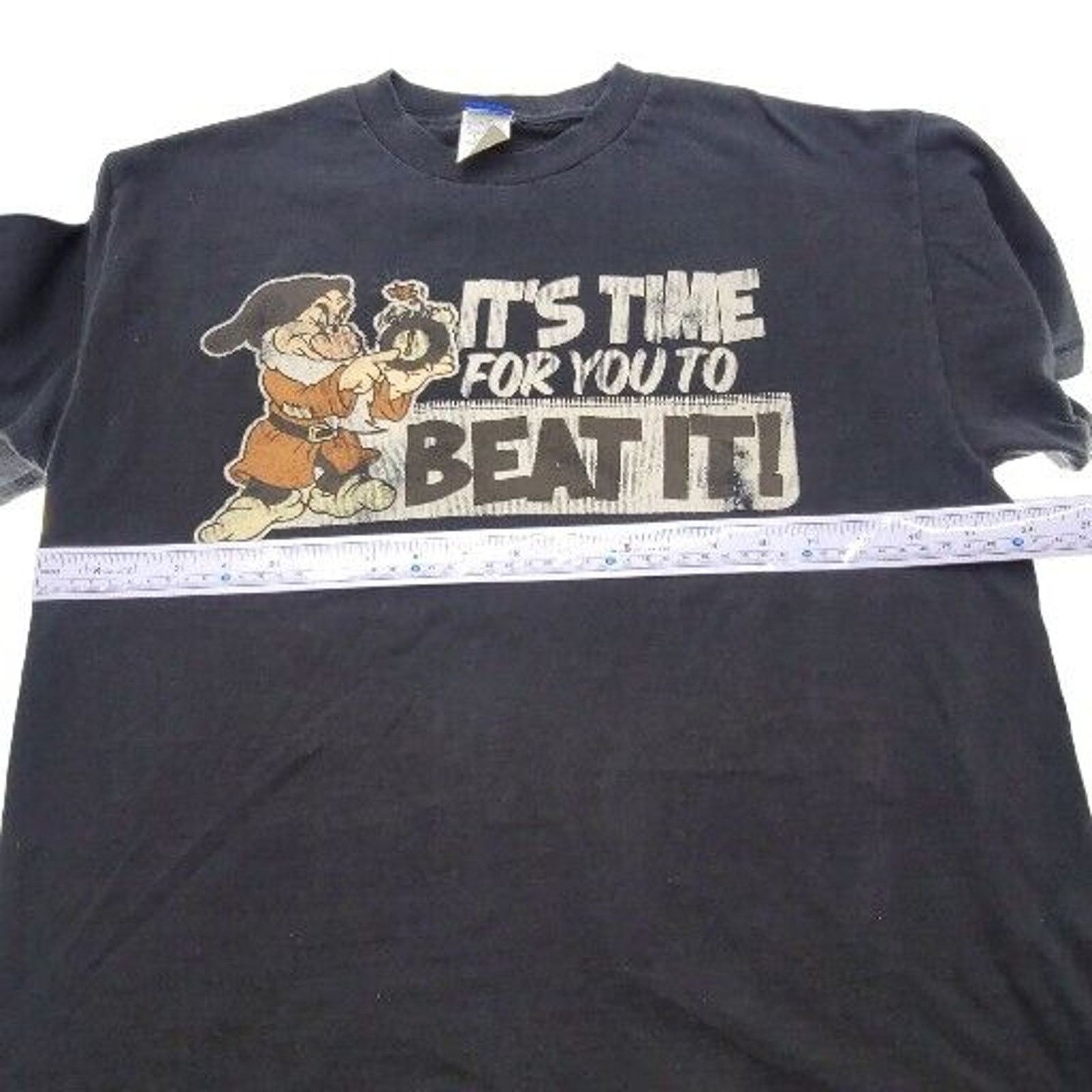 Disney Disney Snow White 7 Dwarfs Grumpy Mens Med Black Tee T Shirt Size US M / EU 48-50 / 2 - 5 Thumbnail
