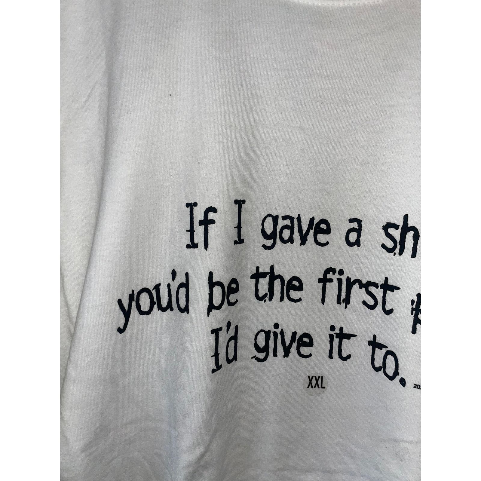 Gildan Y2K If I Gave A Crap White Humor Joke Shirt Tee 2000s 2XL Size US XXL / EU 58 / 5 - 3 Thumbnail