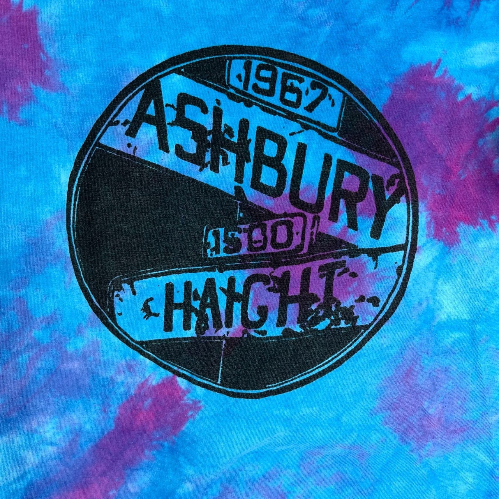 Anvil VINTAGE HAIGHT ASHBURY San Francisco Tie Dye T Shirt M Anvil Blue Graphic Print Unisex Adults Crew Neck Short Sleeve 100% Cotton USA Seller Size US M / EU 48-50 / 2 - 2 Thumbnail