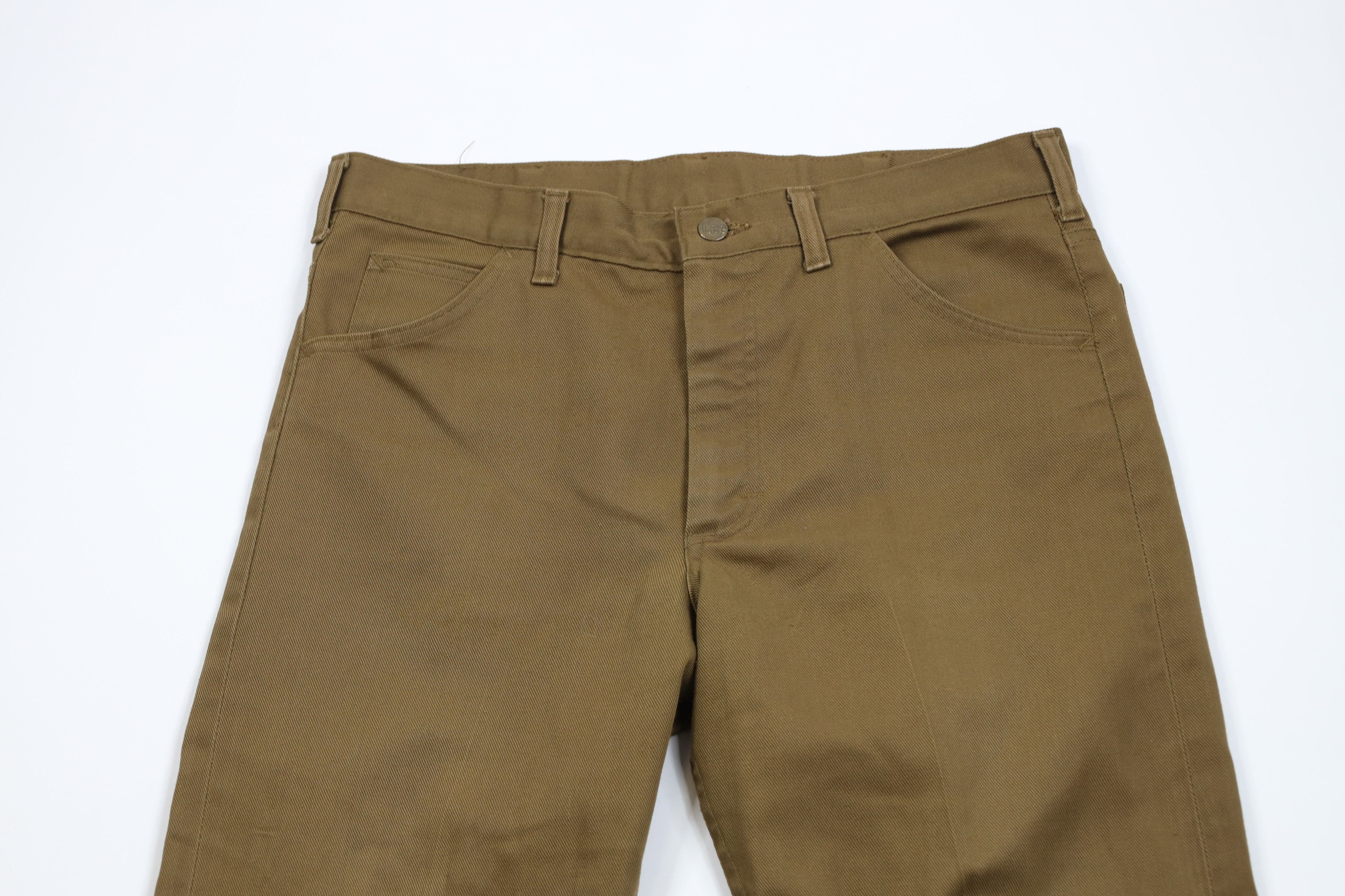 Lee × Vintage Vintage 70s Lee Faded Flared Wide Leg Denim Jeans Brown USA Size US 34 / EU 50 - 2 Thumbnail