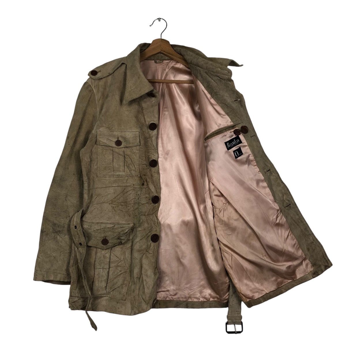Japanese Brand × Vintage 📌Vintage Belted Leather Jacket Biker Hants Issey Miyake Size US M / EU 48-50 / 2 - 12 Thumbnail