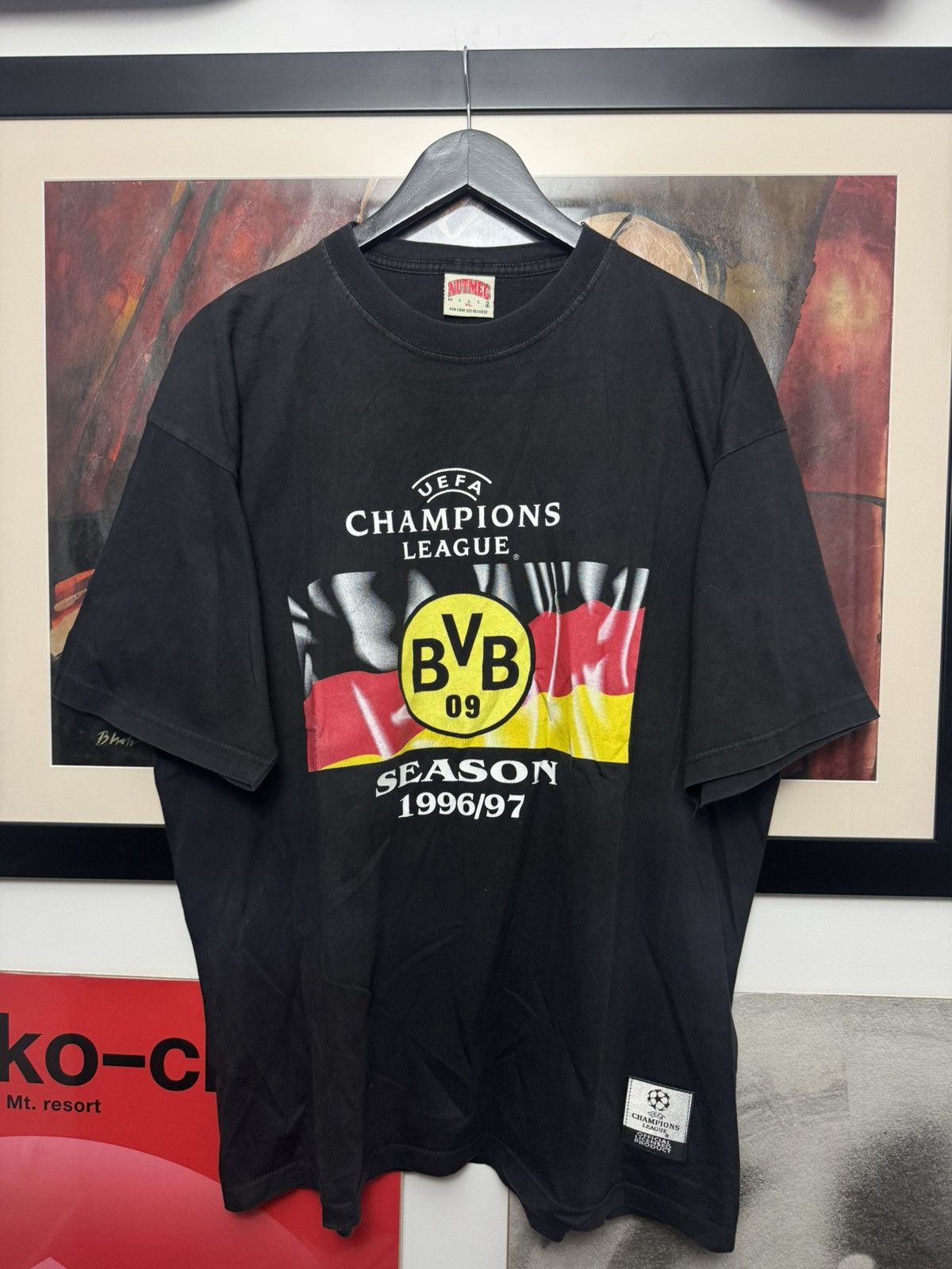 Vintage Borussia Dortmund UEFA Chammpions League Football Soccer Tee Size US XL / EU 56 / 4 - 1 Thumbnail