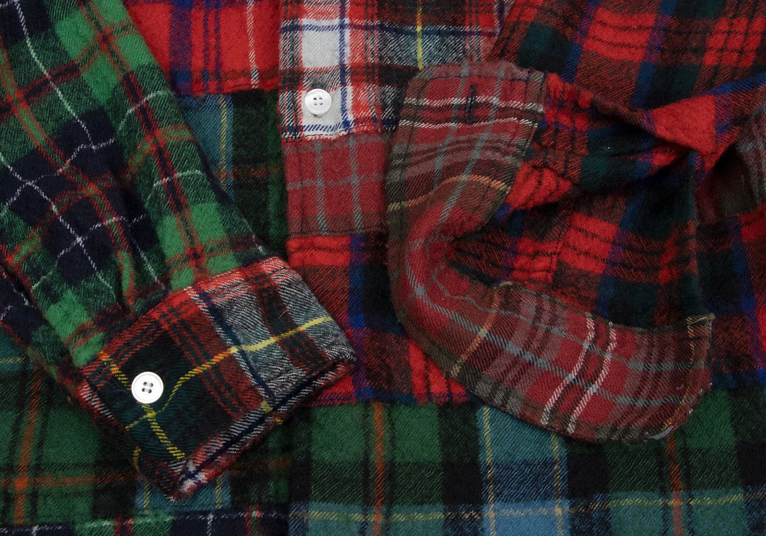 Junya Watanabe Wool Crazy Check Flannel Shirt in Red and Green S Size US S / EU 44-46 / 1 - 8 Thumbnail