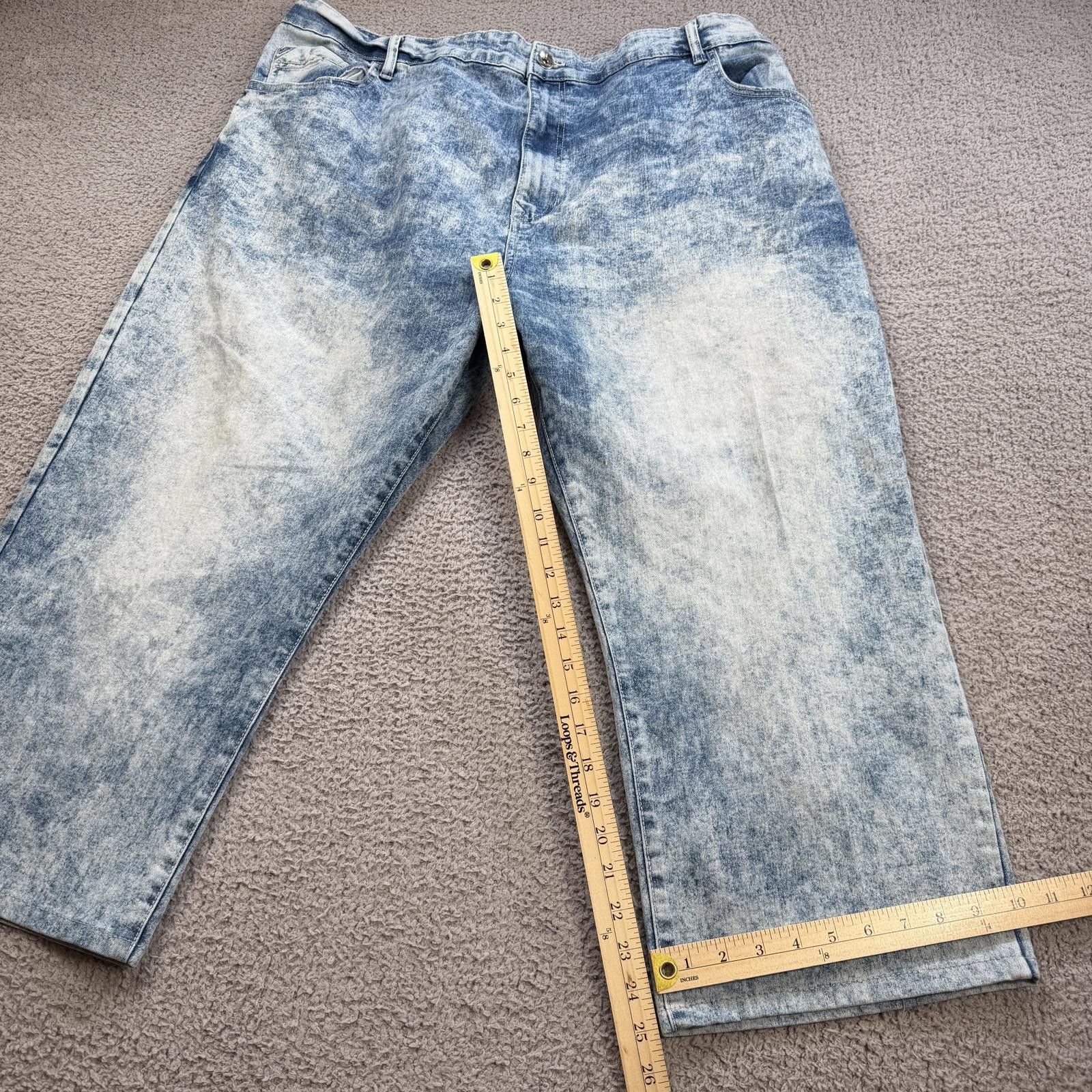 Southpole Southpole Acid Wash Denim Jeans Mens 42 Blue Marble Wash Size US 44 / EU 60 - 4 Thumbnail