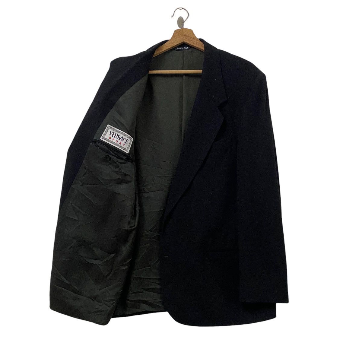 Versace × Vintage ☀️Vintage Versace Sport black classic blazer jacket Size US M / EU 48-50 / 2 - 1 Thumbnail