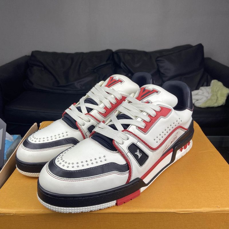 Louis Vuitton Louis Vuitton Trainer Low-top Sneakers in Red and Black -25 Size US 9.5 / EU 42-43 - 1 Thumbnail