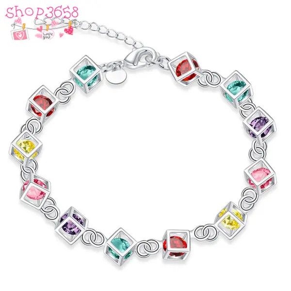 Jewelry Vibrant Multicolor Cubic Bracelet Size ONE SIZE - 6 Thumbnail