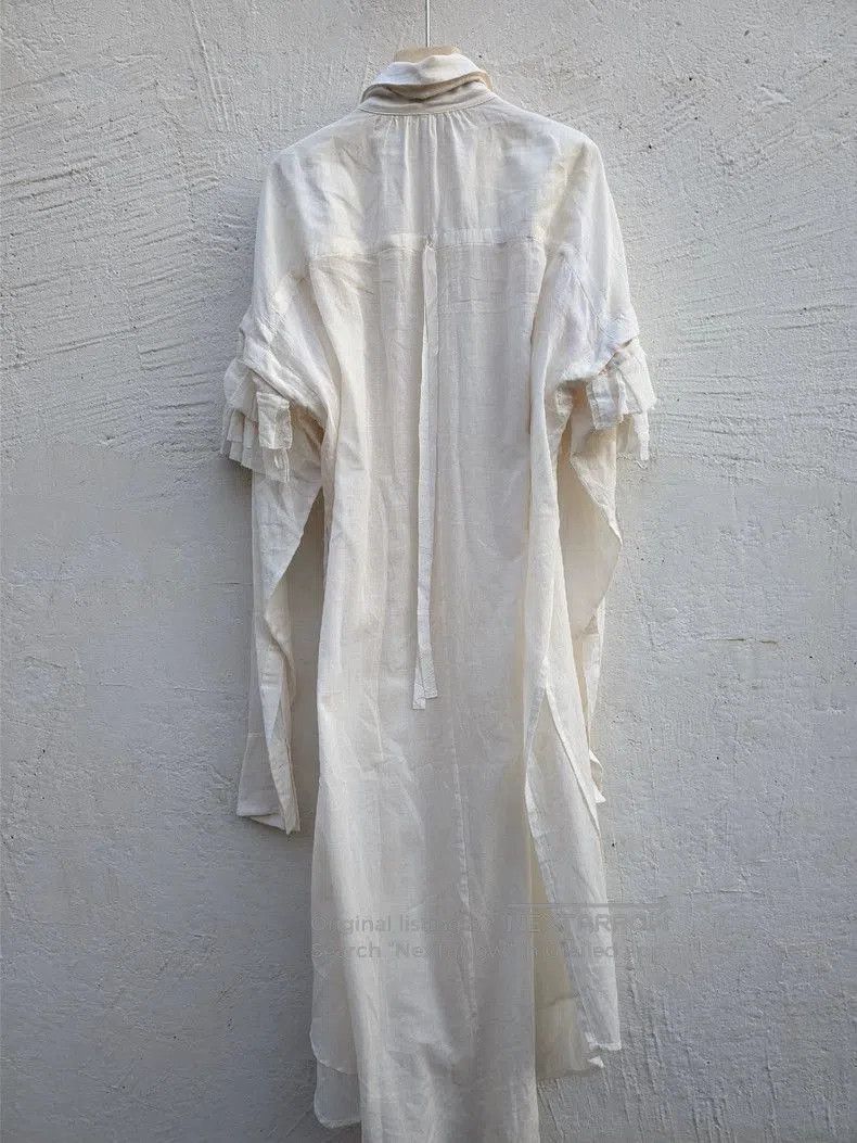 Ann Demeulemeester elegant long shirt with ruffled sleeves . Size US M / EU 48-50 / 2 - 3 Thumbnail