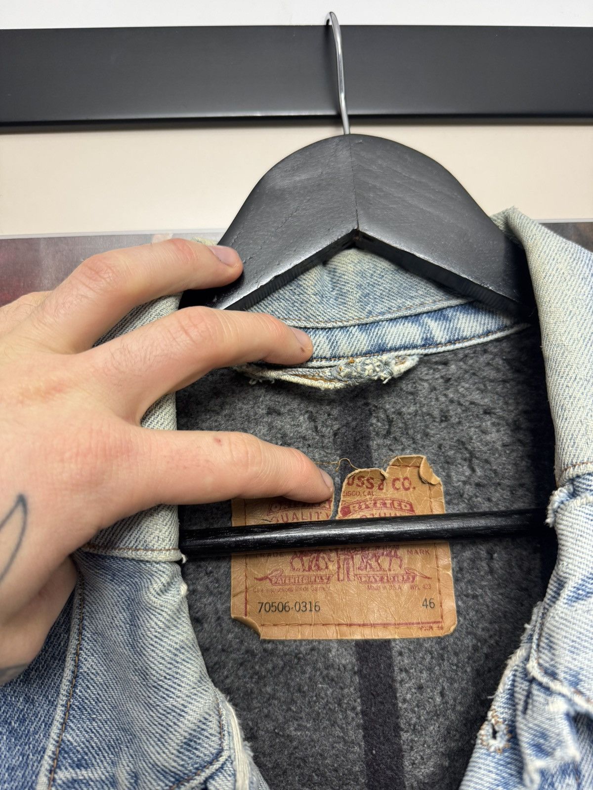 Levi's Levis Vintage 90s Denim Trucker Jacket 70506 Made In USA Size US L / EU 52-54 / 3 - 6 Thumbnail