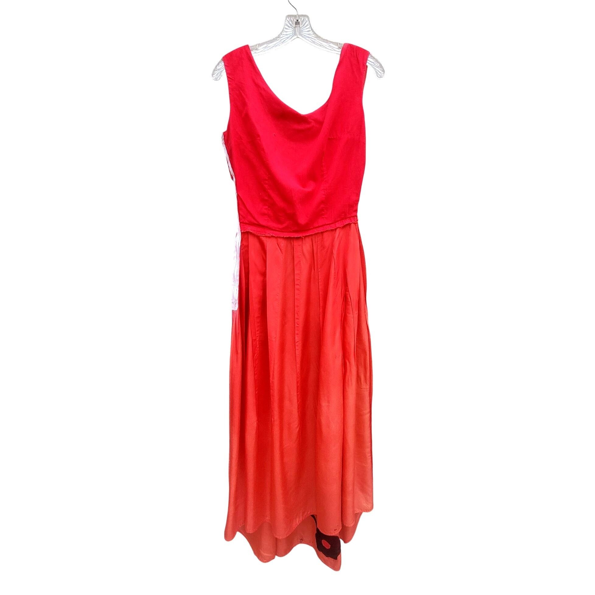 Vintage Vintage 30s Style Red Orange Acetate Maxi Size S Black Appli Size S / US 4 / IT 40 - 10 Thumbnail