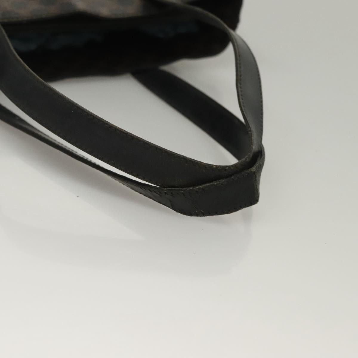 Celine CELINE Macadam Canvas Hand Bag Pvc Leather Black Gold Size ONE SIZE - 7 Thumbnail