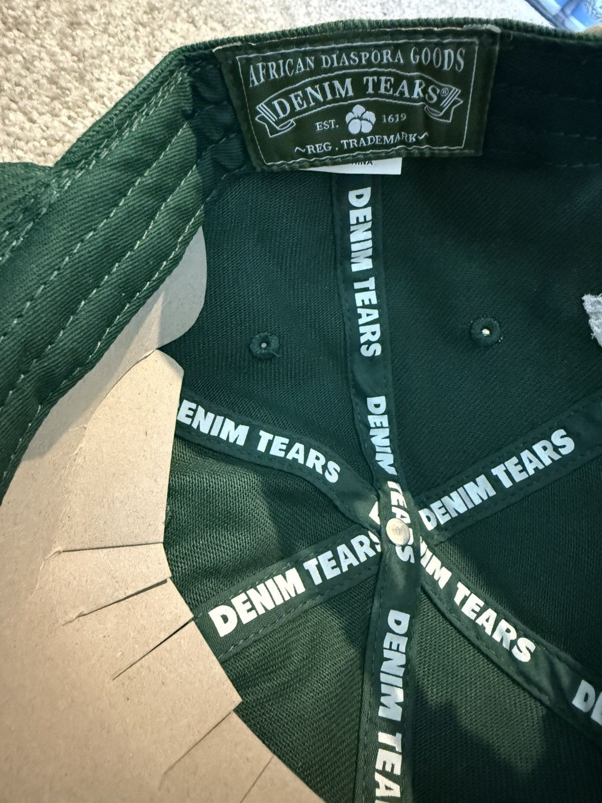DENIM TEARS Denim Tears Denim University Cap Green Brand New Rare Size ONE SIZE - 7 Thumbnail