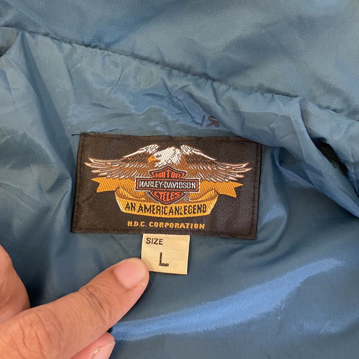 Harley Davidson Vintage Harley Davidson Patches Nylon Zipper Jacket Size US L / EU 52-54 / 3 - 21 Thumbnail
