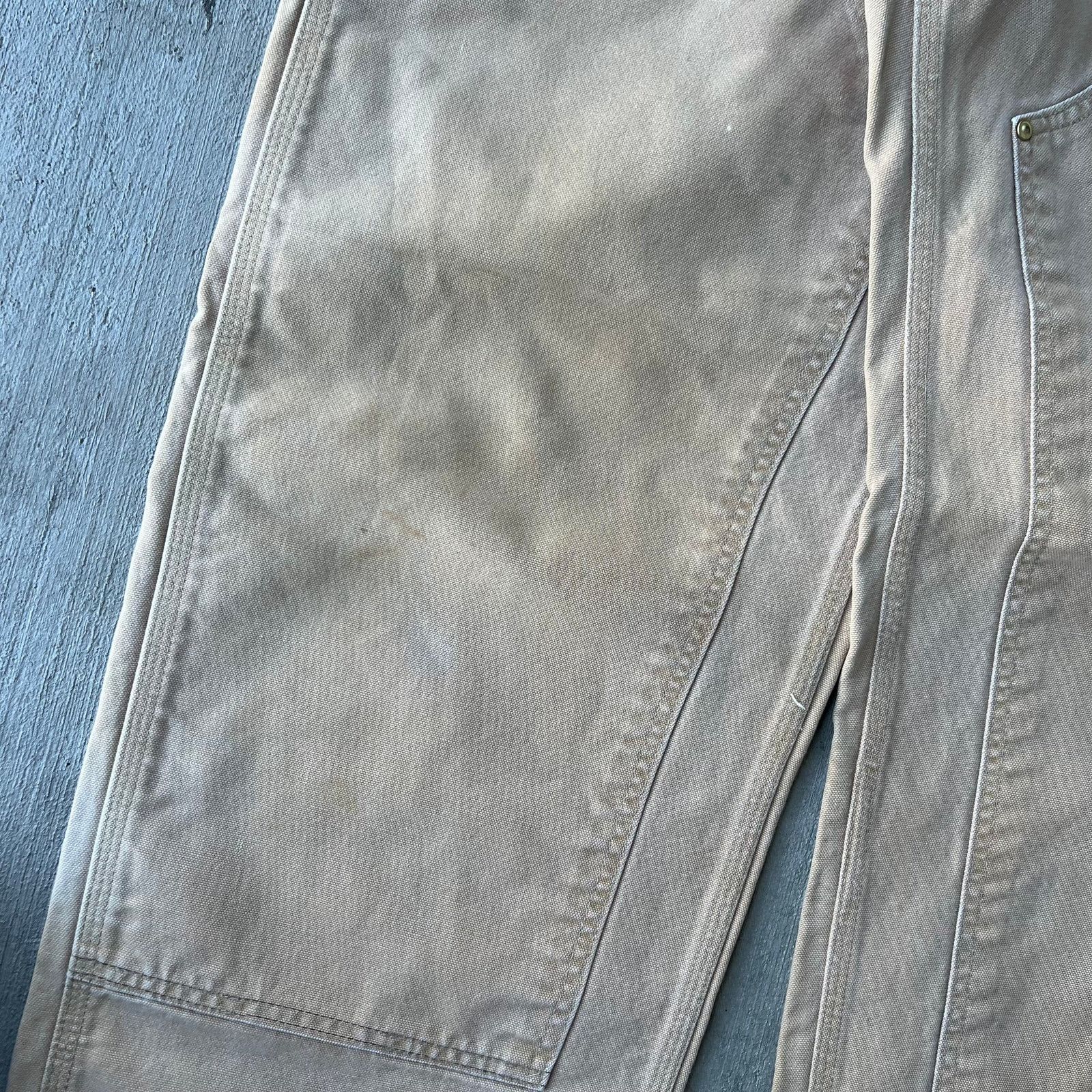 Carhartt × Vintage Carhartt brown faded double knee work wear carpenter pants Size US 37 - 10 Thumbnail