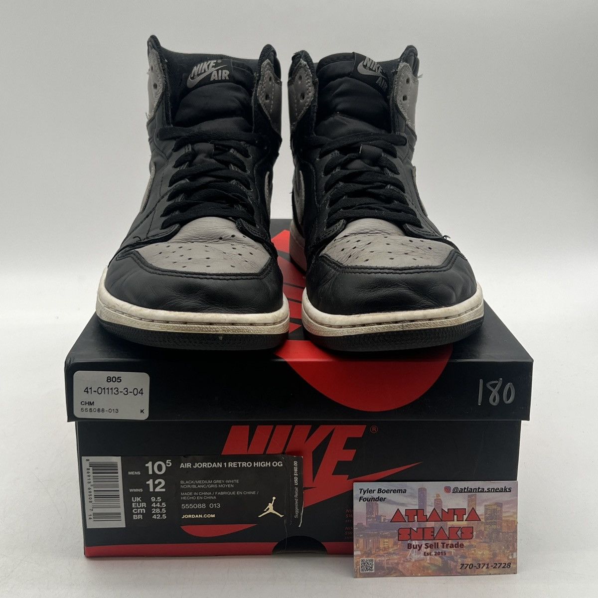 Nike Air Jordan 1 high shadow Size US 10.5 / EU 43-44 - 2 Thumbnail