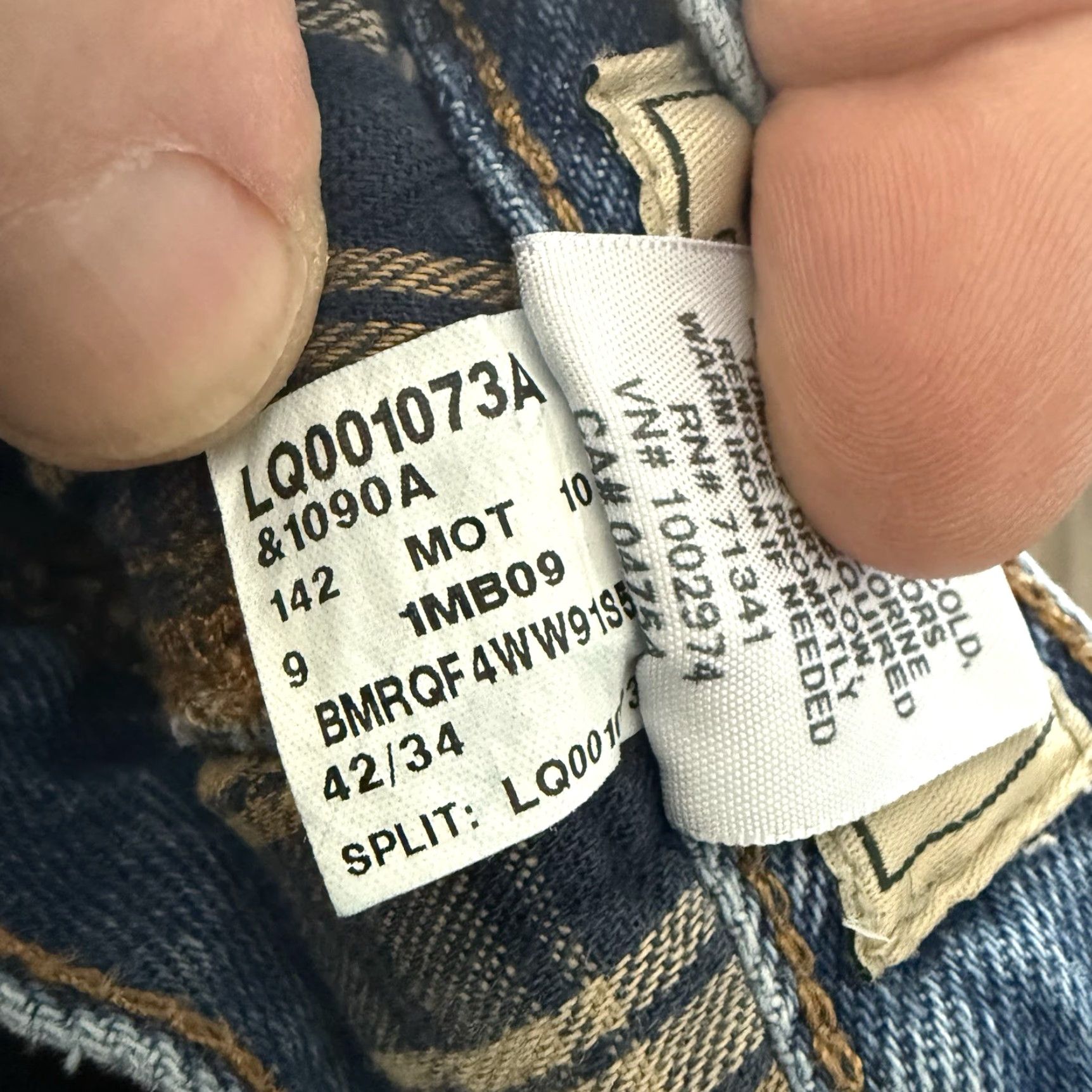 Vintage LL Bean Jeans 42x34 Mens Flannel-Lined 100% Brushed Cotton Denim Comfort Waist Blue 5-Pocket Relaxed Straight Workwear Outdoor 90s Mens Size US 42 / EU 58 - 5 Thumbnail