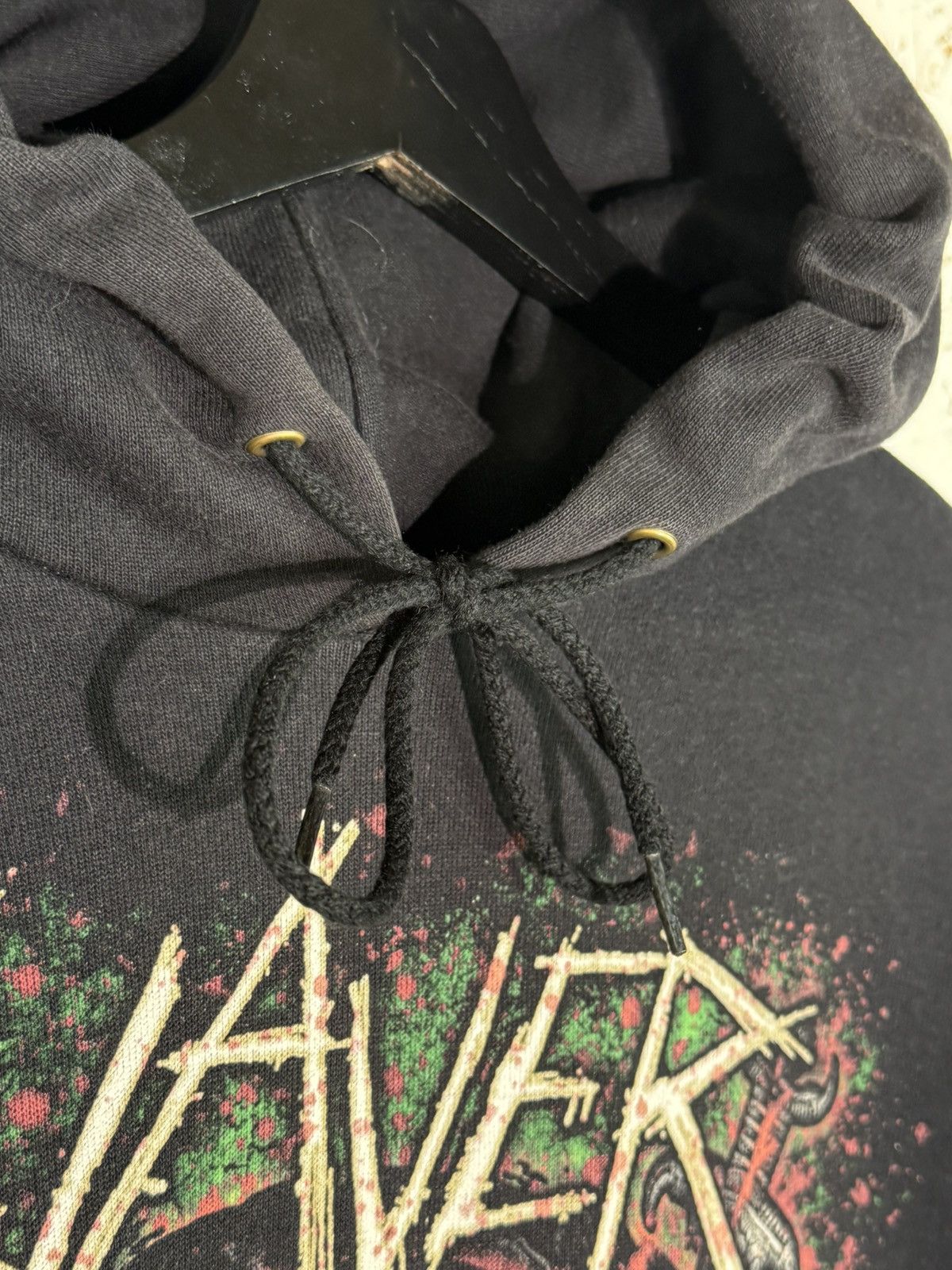 Band Tees Vintage Slayer Skull Thrash Metal 2012 Band Hoodie Black L Size US L / EU 52-54 / 3 - 5 Thumbnail