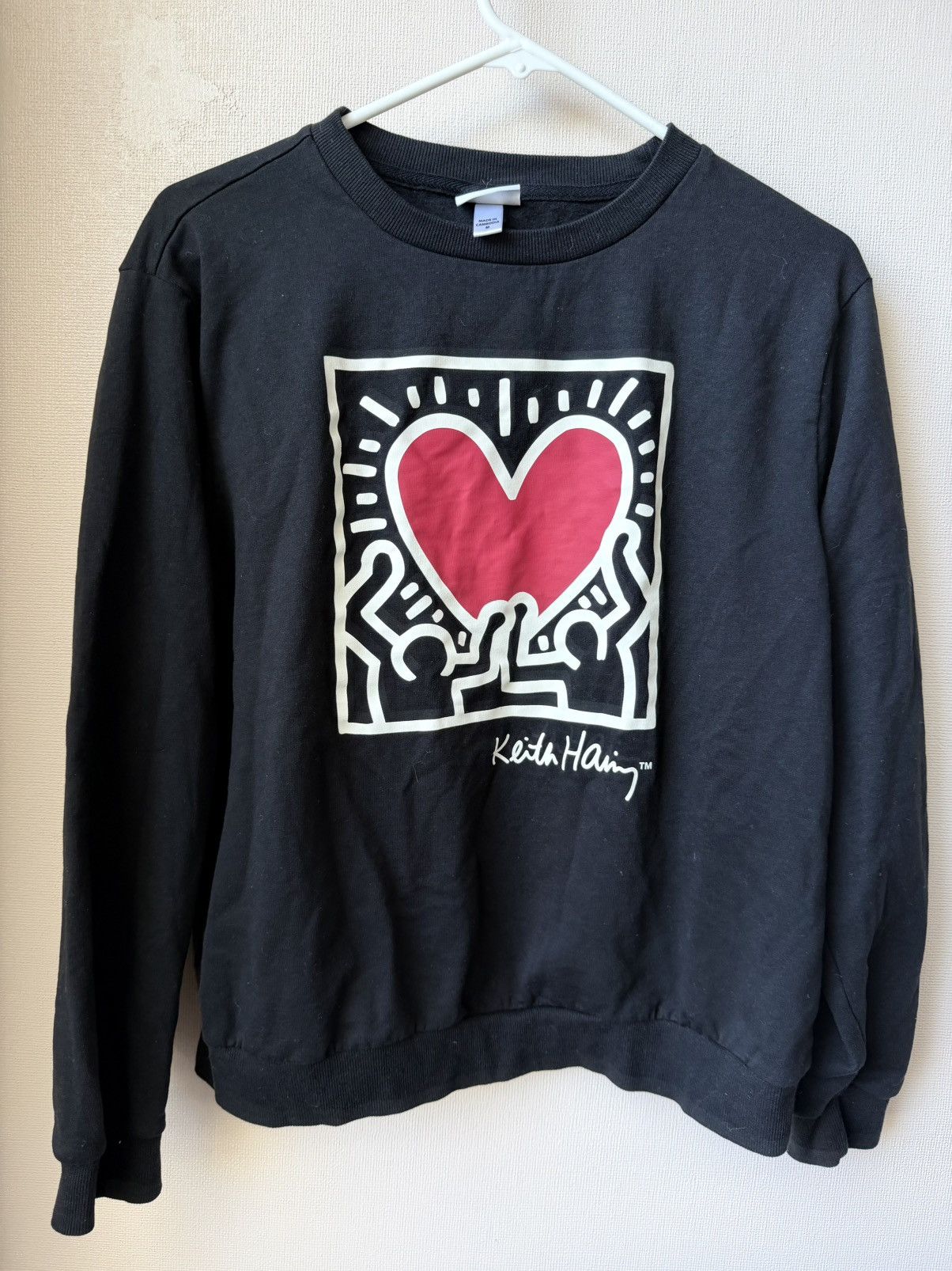 Keith Haring Keith Haring Heart Graphic Black Crewneck Sweatshirt M Size US M / EU 48-50 / 2 - 1 Thumbnail