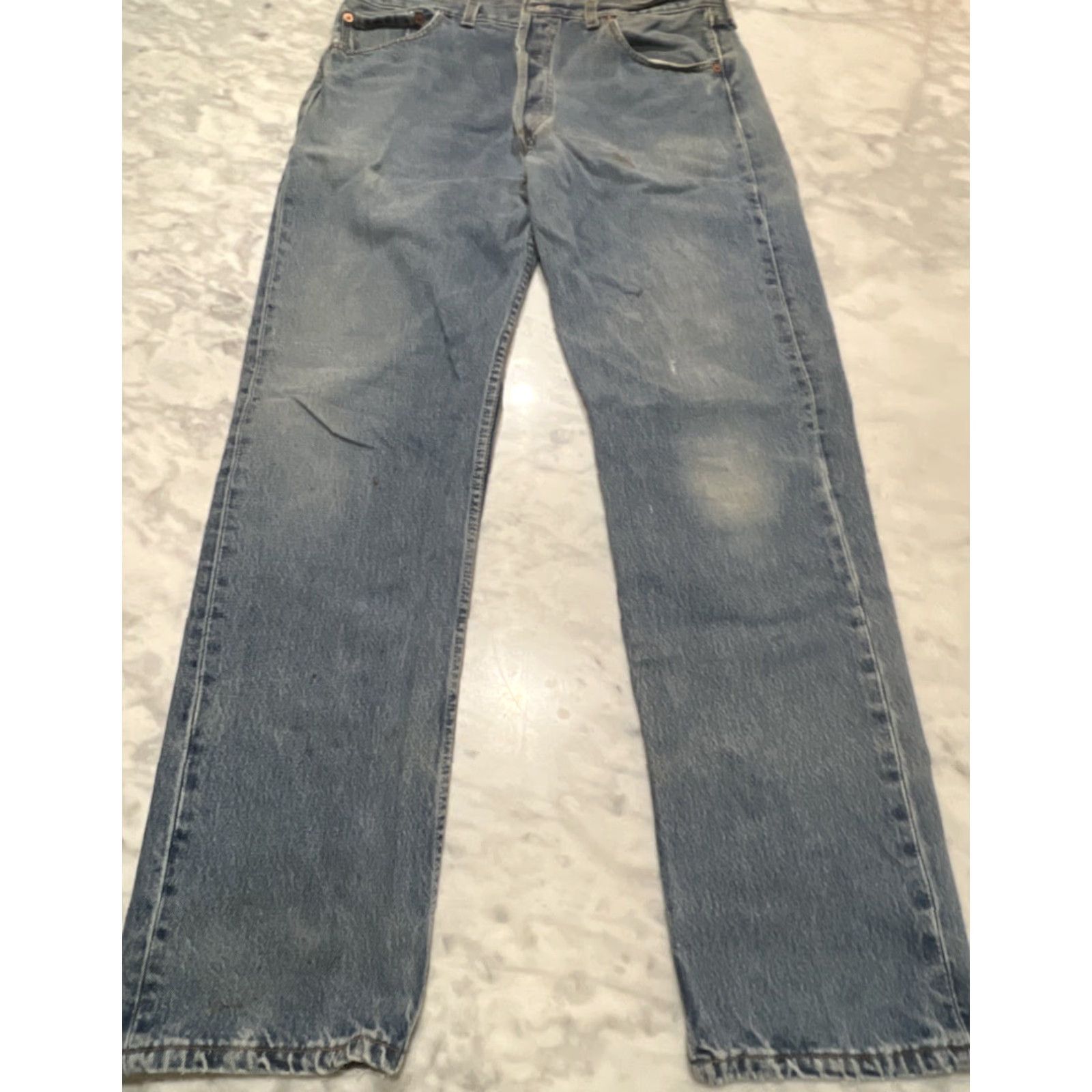 Levi's VINTAGE Levi's 501 Jeans Men 34x32 Button Fly Blue Cotton 5-Pocket Straight Size US 34 / EU 50 - 3 Thumbnail