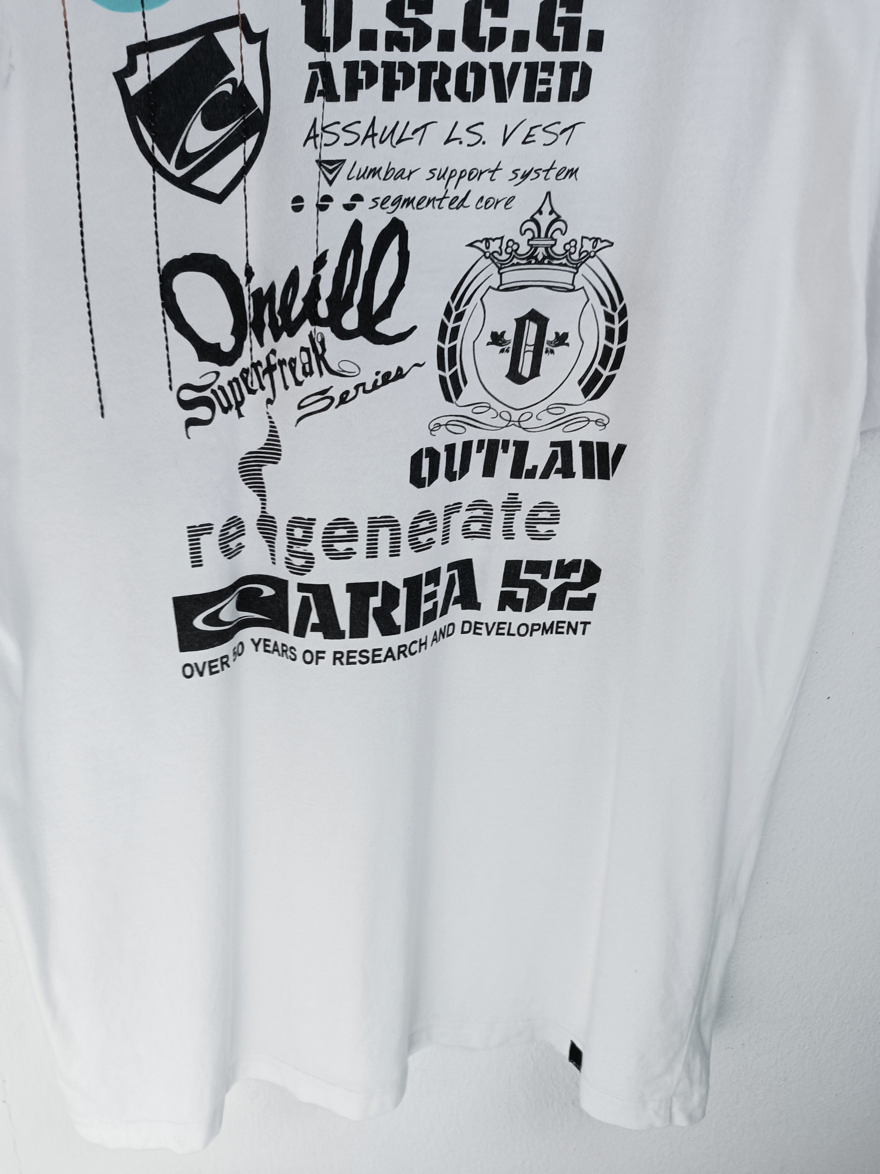 O'Neill VINTAGE O'NEILL FULL LOGO SURF LONGBOARD BEACH SUMMER TEE Size US L / EU 52-54 / 3 - 13 Thumbnail