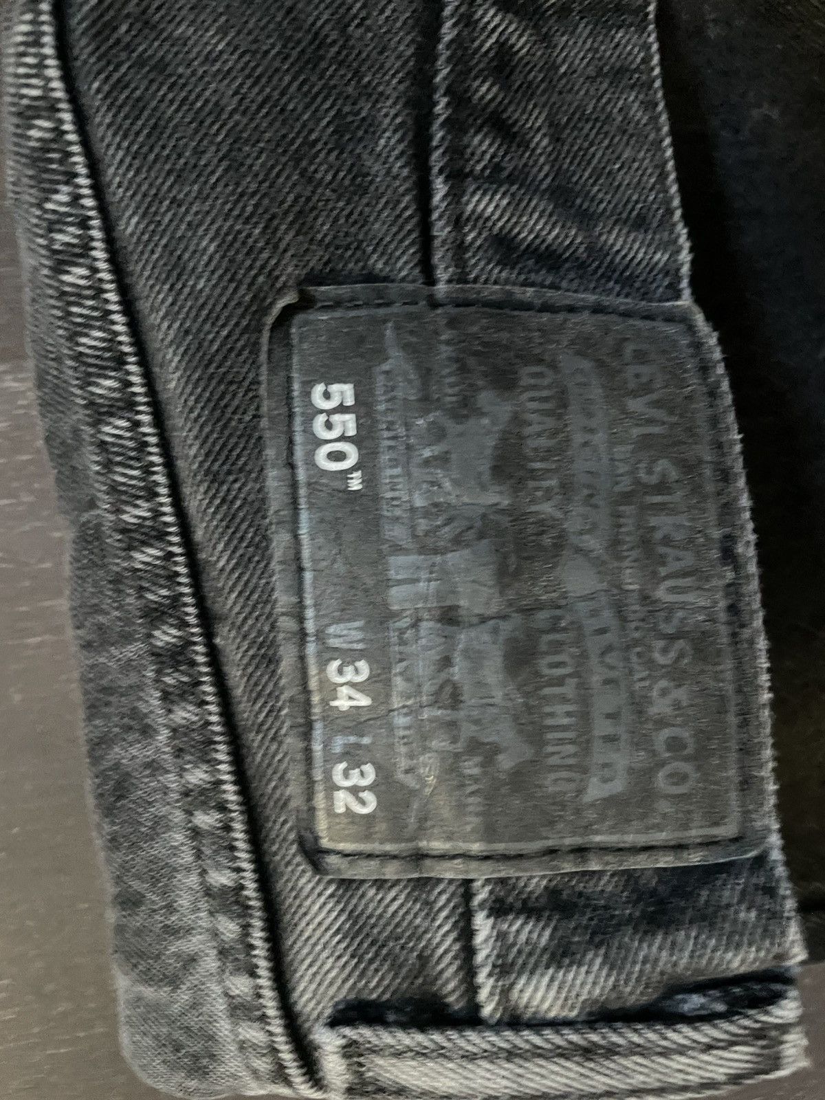 Levi's black 550 Levis relaxed fit jeans Size US 34 / EU 50 - 3 Thumbnail